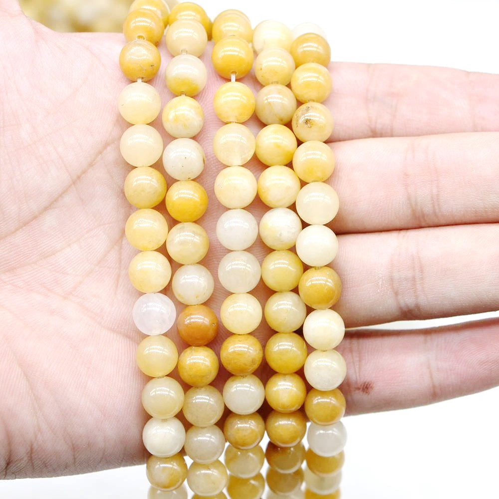 Malahill gemstone beads for jewelry making, sold per bag 5 strands inside, Yellow Aventurine beads