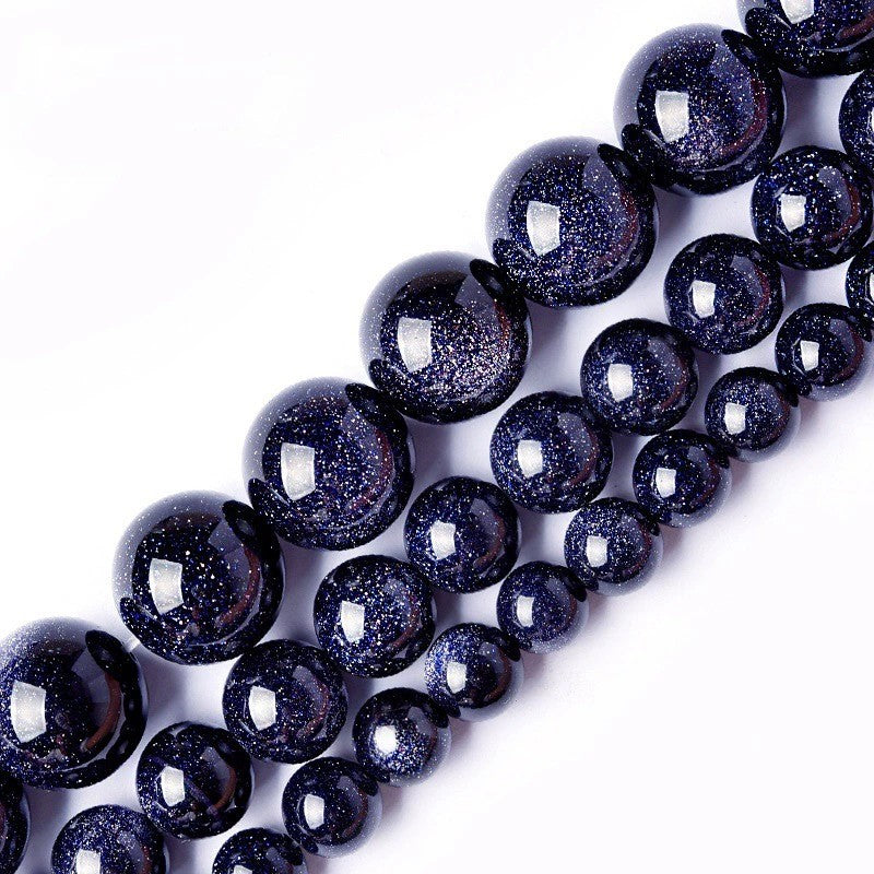 Malahill gemstone beads for jewelry making, sold per bag 5 strands inside, Blue Sand Stone beads