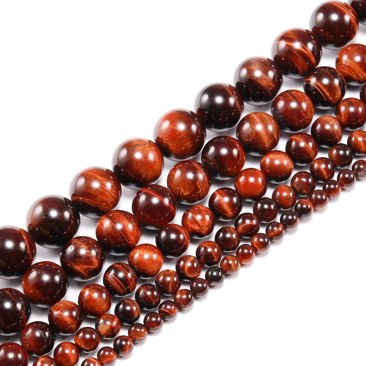 Malahill gemstone beads for jewelry making, sold per bag 5 strands inside, Red Tiger's Eye beads