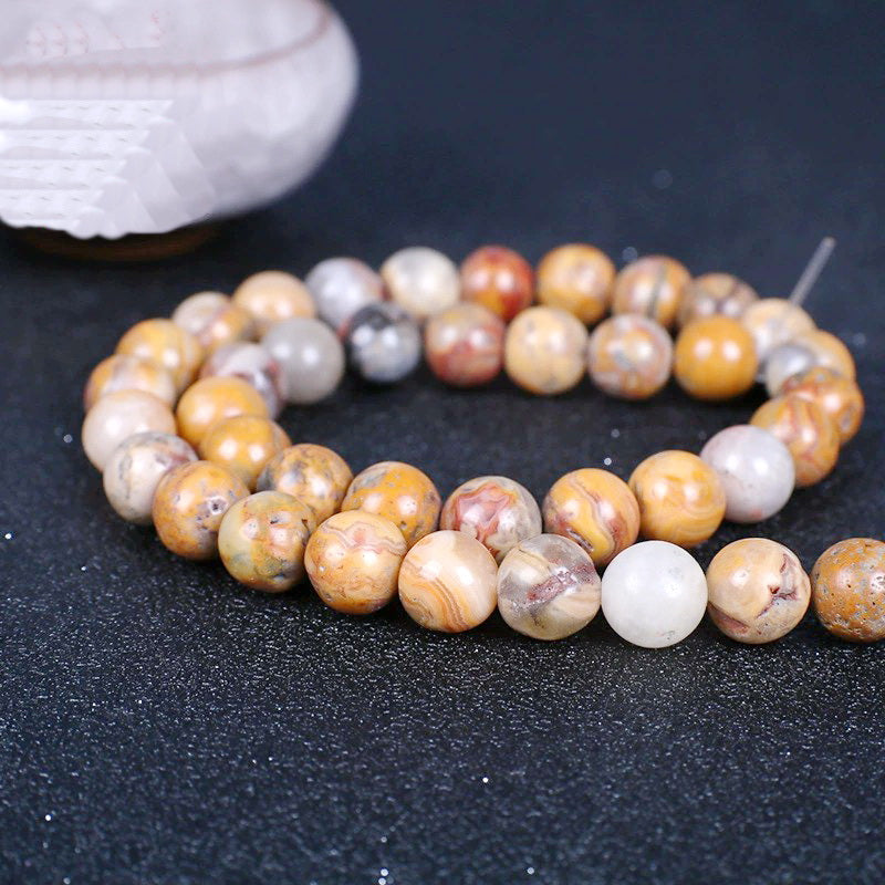 Malahill gemstone beads for jewelry making, sold per bag 5 strands inside, Crazy Agate beads