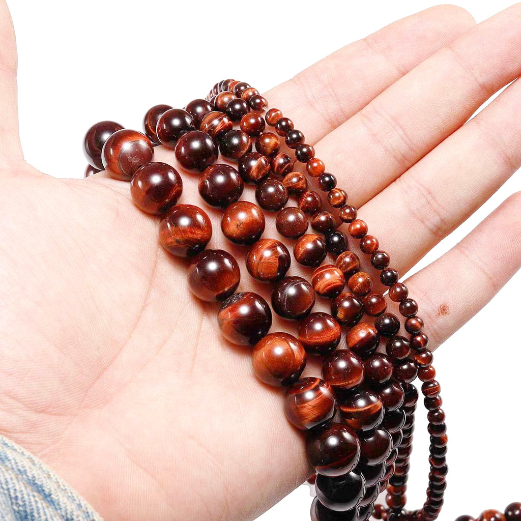 Malahill gemstone beads for jewelry making, sold per bag 5 strands inside, Red Tiger's Eye beads