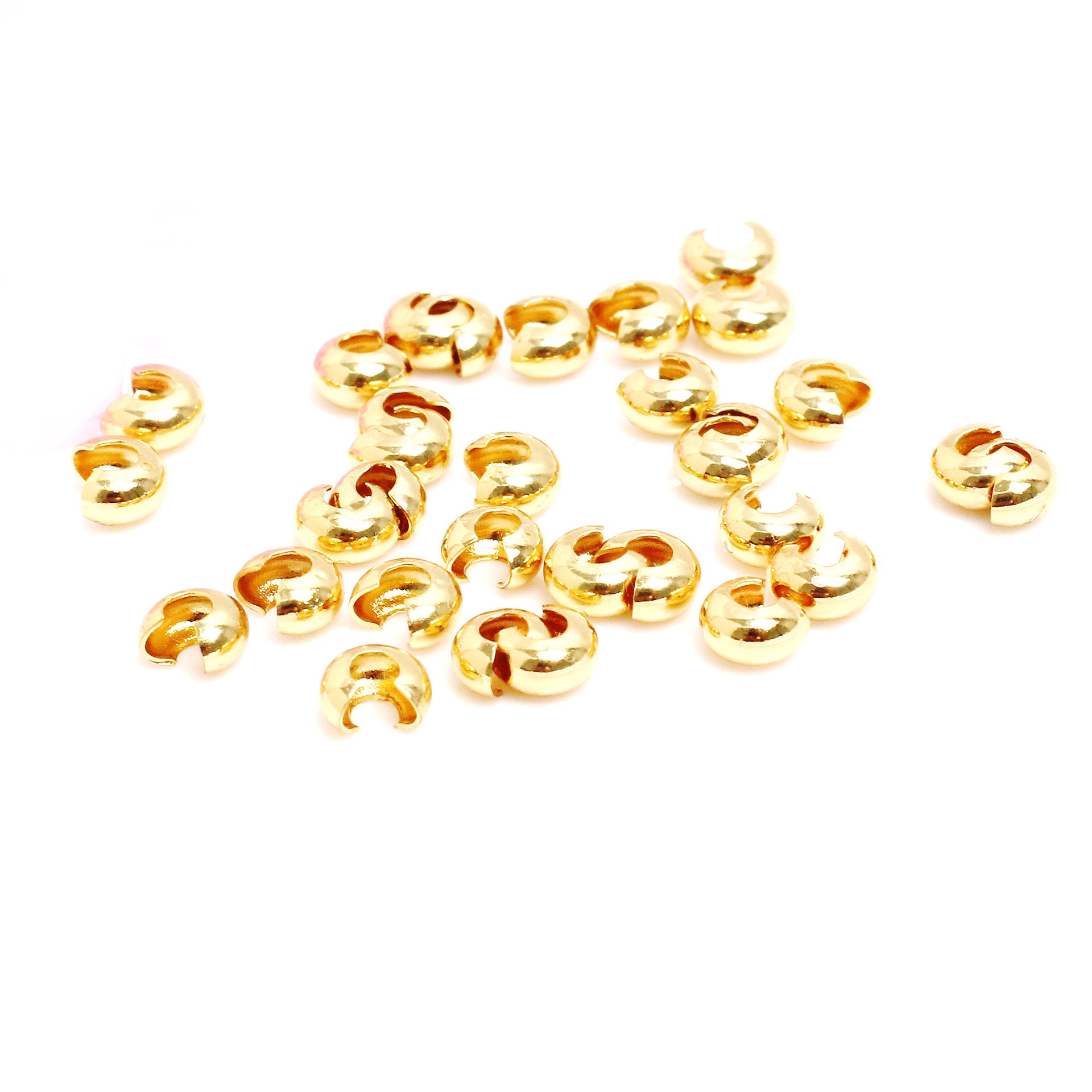 Malahill jewelry findings crimp beads cover for jewelry necklace bracelet making 3mm/4mm/5mm each 200pcs