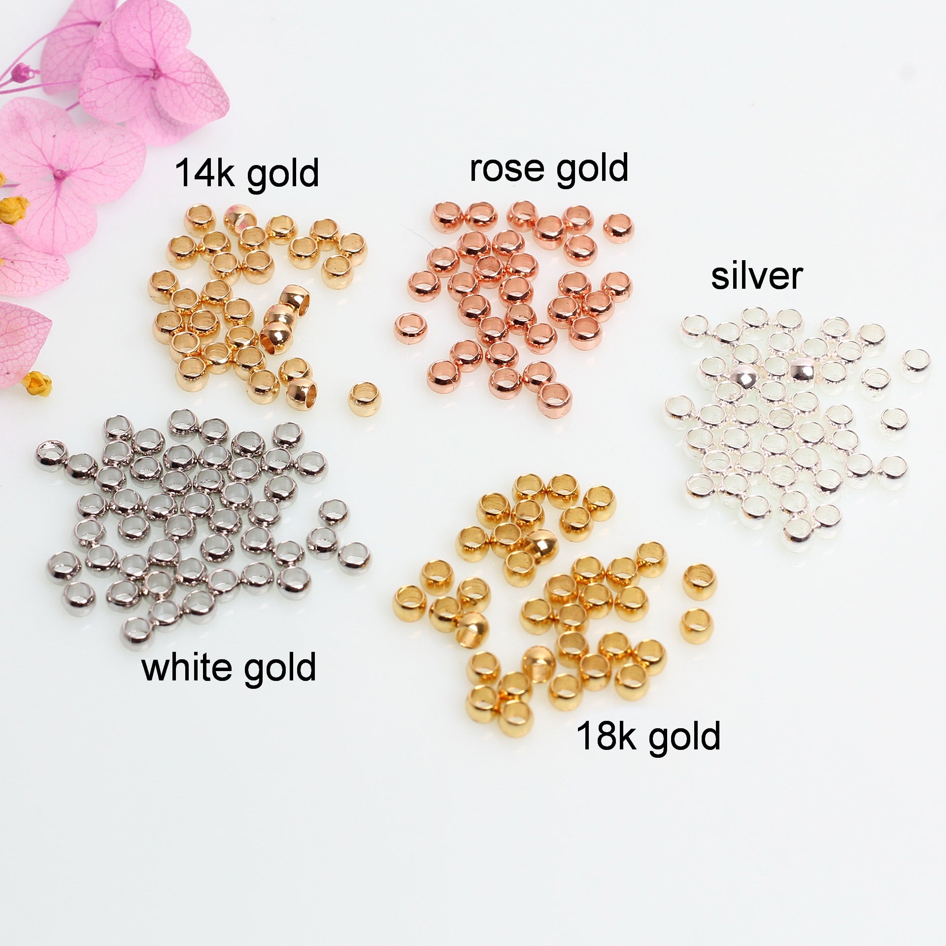 Malahill jewelry findings crimp beads for jewelry making, sold per box 2000 pieces inside