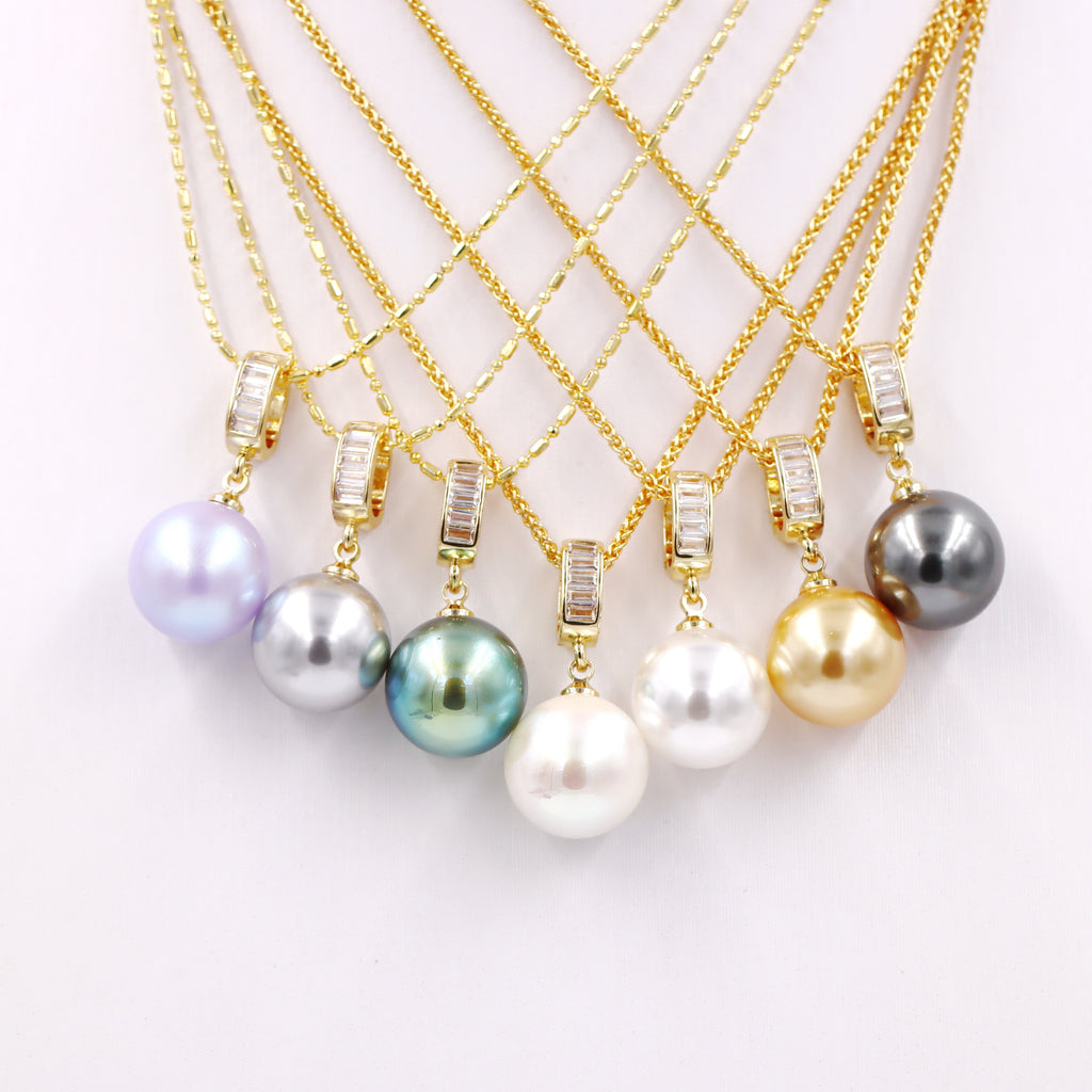 Malahill 14mm stimulated pearl charms for jewelry making 5 pieces