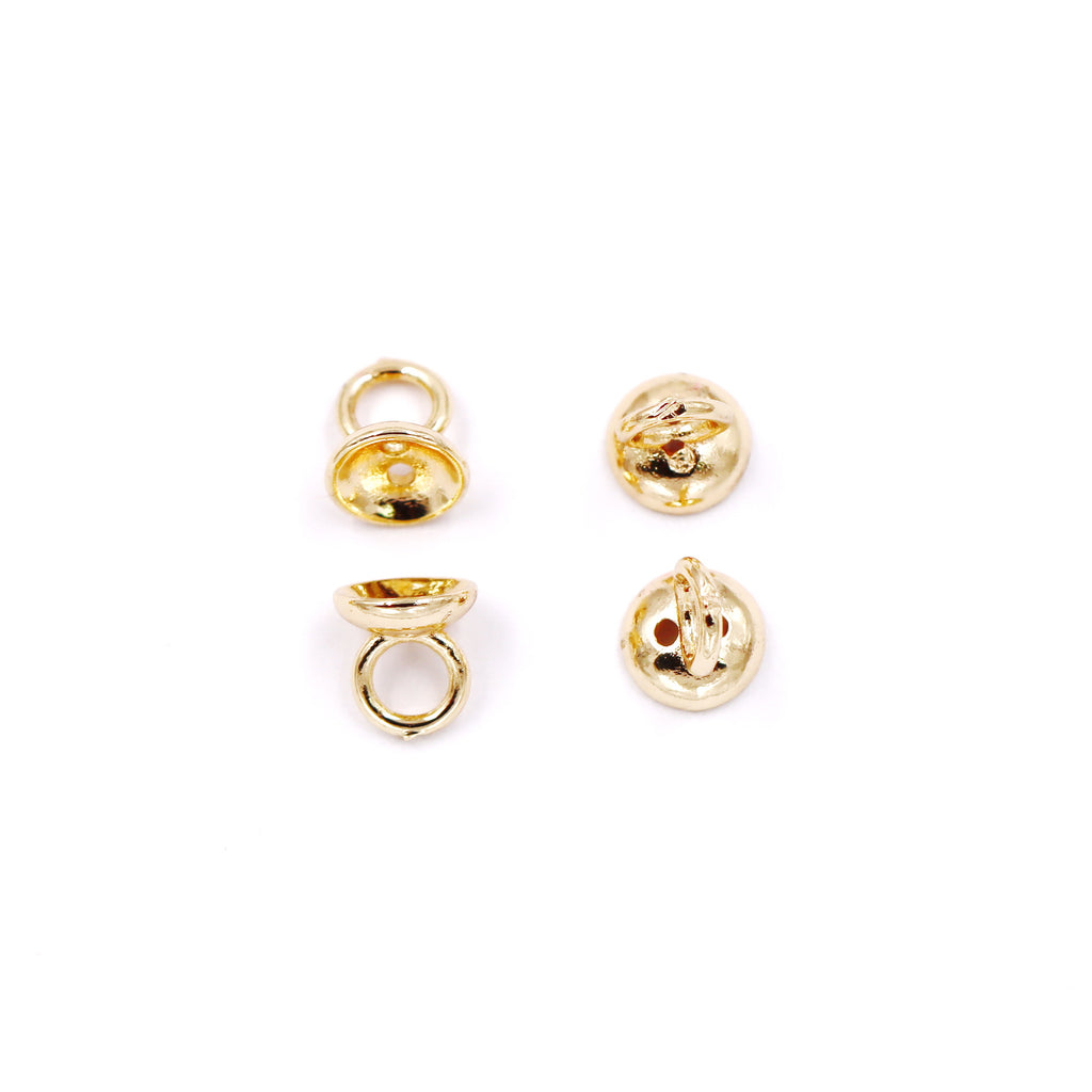 Malahill excellent quality jewelry findings end caps for jewelry making 50 pieces