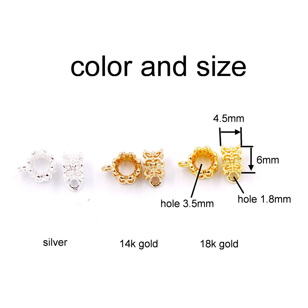 Malahill excellent quality jewelry findings bail for jewelry making 50 pieces 4.5*6mm