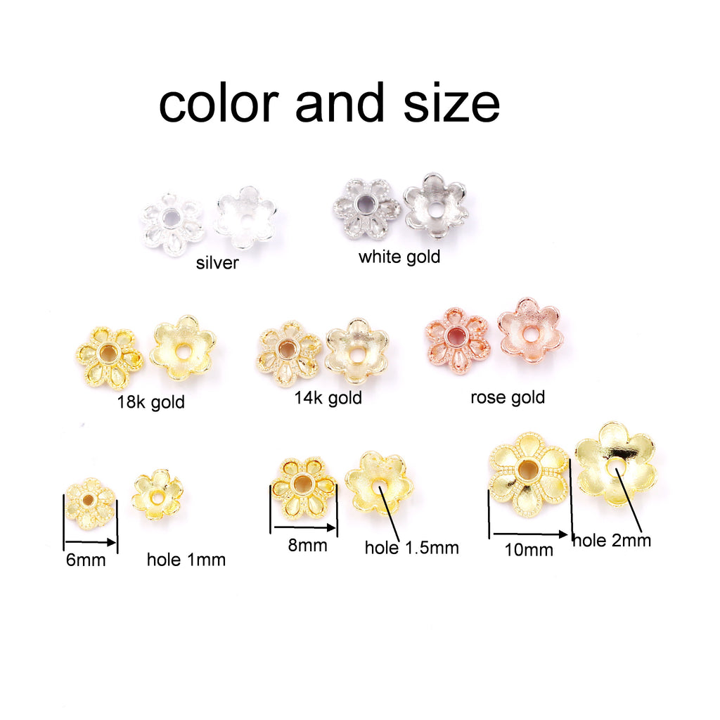 Malahill excellent quality jewelry findings bead caps for jewelry making 100 pieces