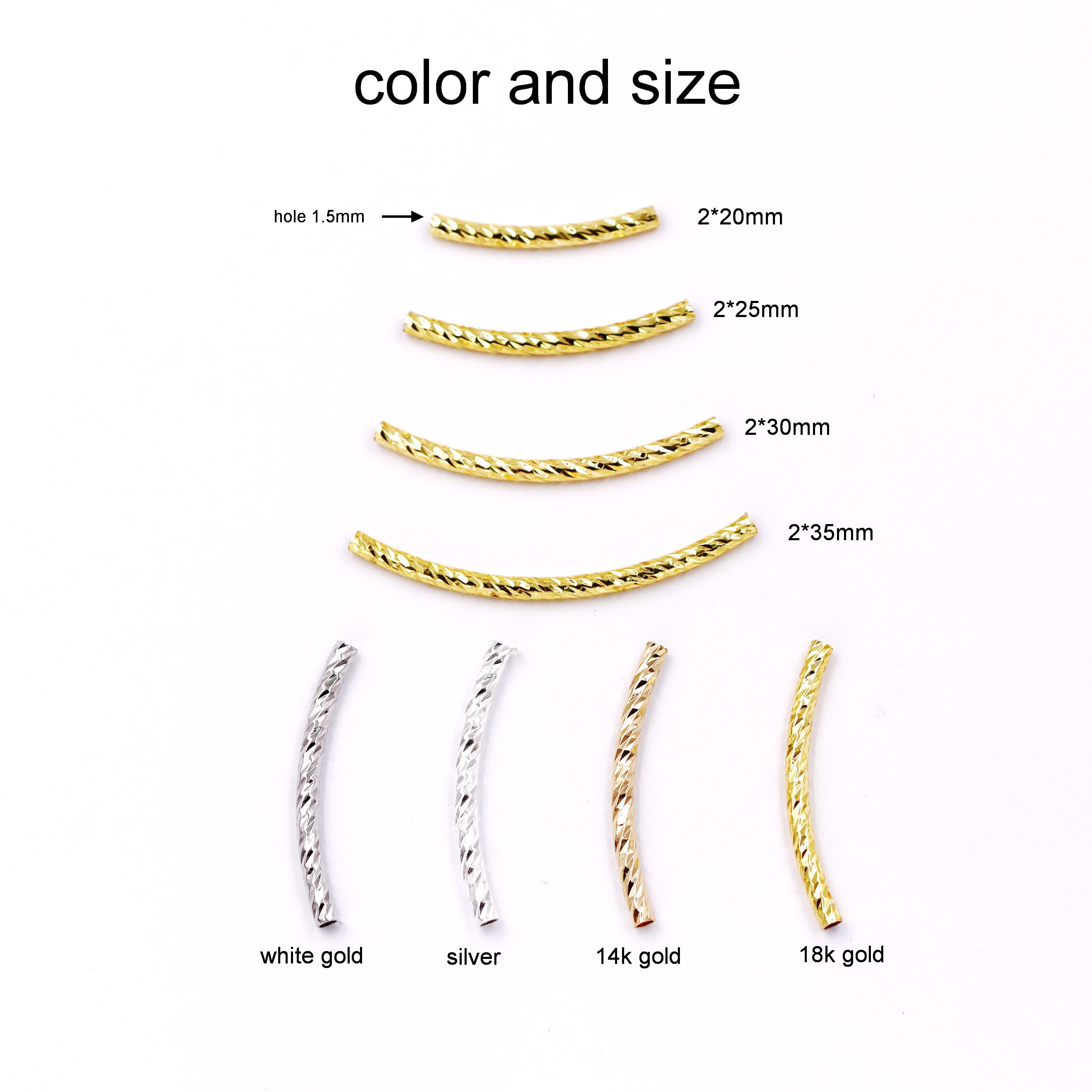 Malahill excellent quality brass tube beads for jewelry making, sold per box 50 pieces inside