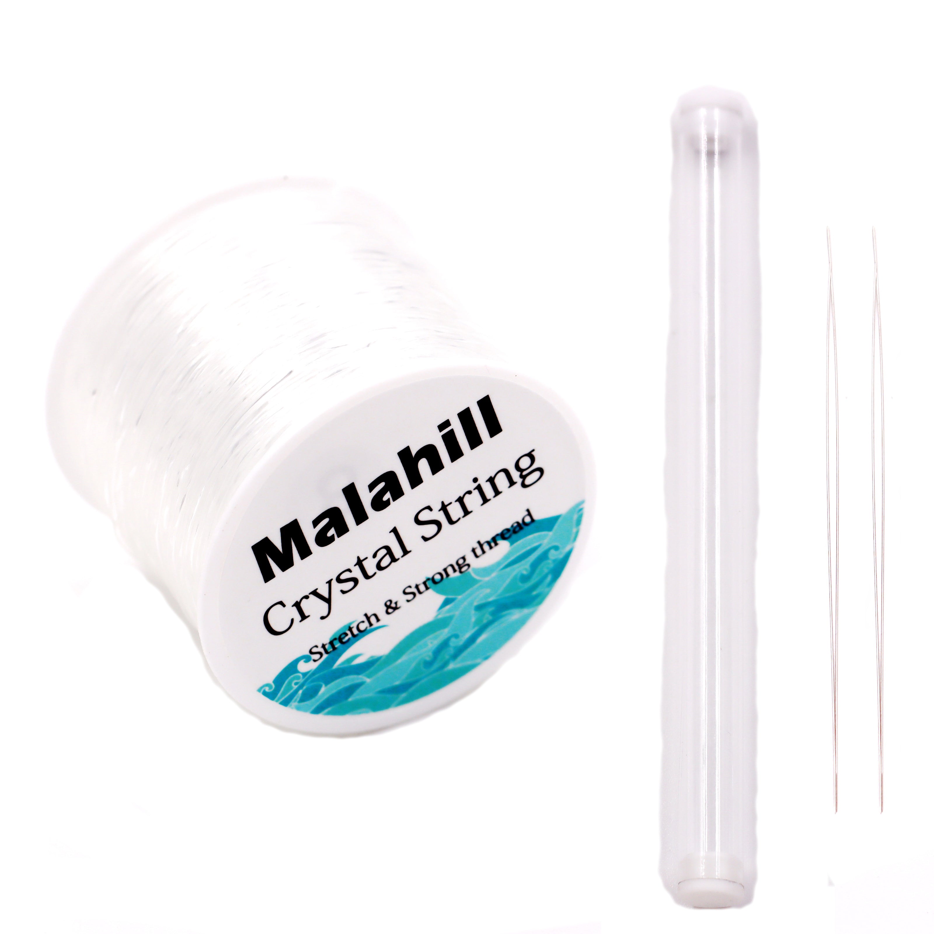 Malahill Elastic String Cord for Jewelry Making. Sold per bag 1 roll elastic cord with 2 pieces beading needles inside
