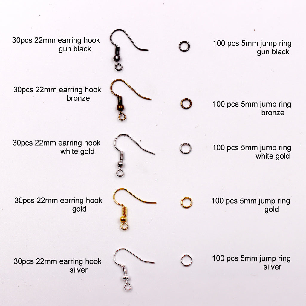 Malahill Jewelry Findings Kit with for Jewelry Making, 650 pieces earring hooks jump rings for earrings Making, A3 Ordinary Quality