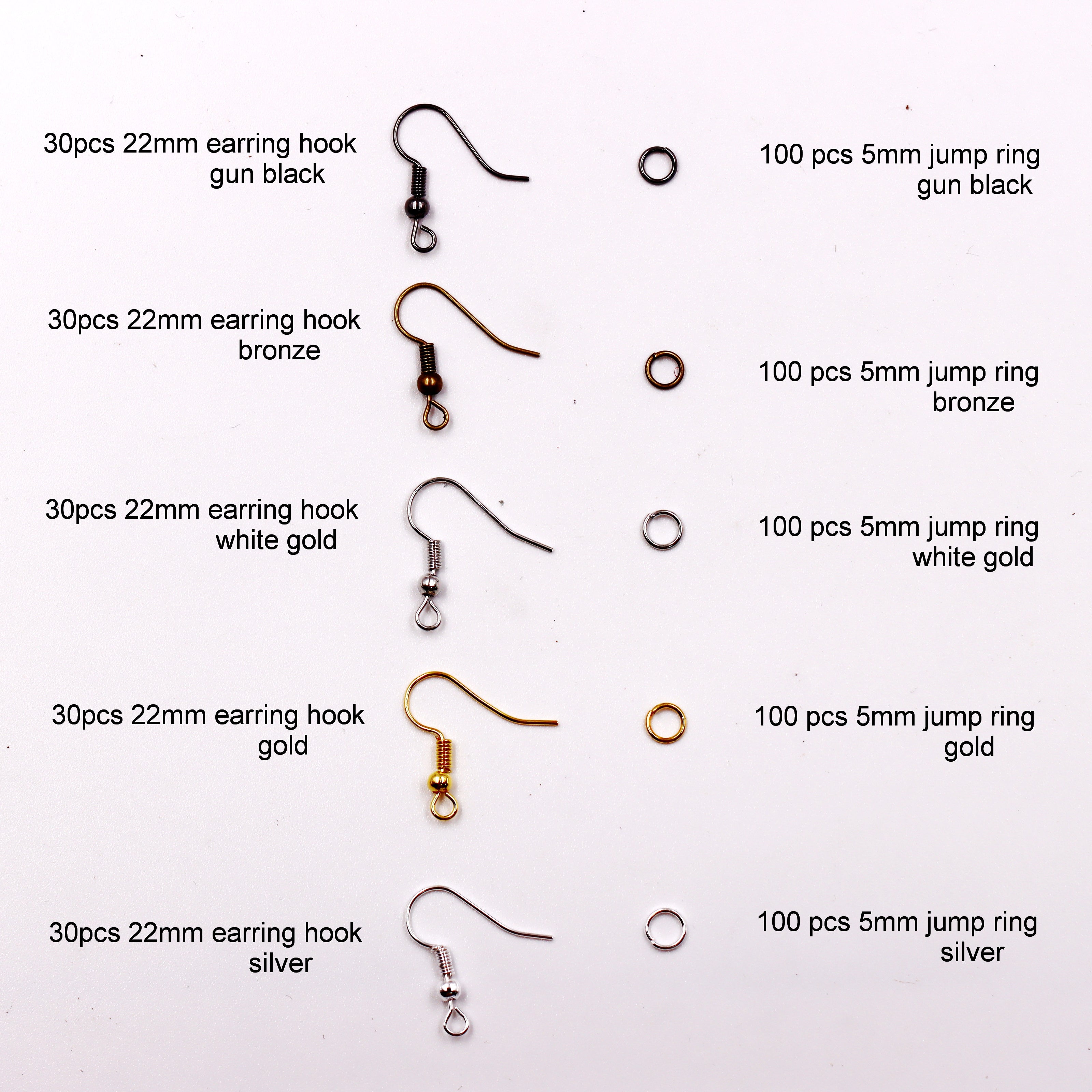 Malahill Jewelry Findings Kit with for Jewelry Making, 650 pieces earring hooks jump rings for earrings Making, A3 Ordinary Quality