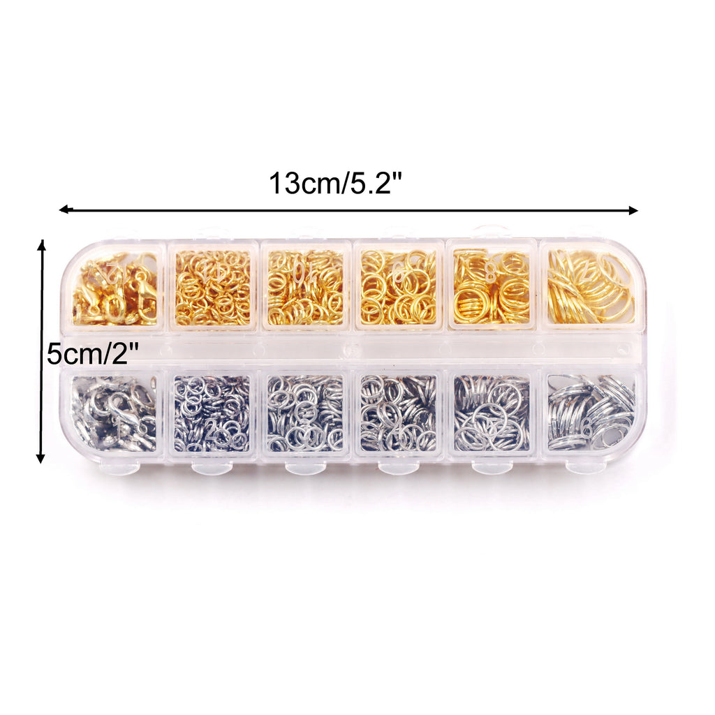 Malahill Jewelry Findings Kit with for Jewelry Making, 1100Pcs Open Jump Rings and Lobster Clasps with Pliers for bracelets necklaces Making, A1 Ordinary Quality