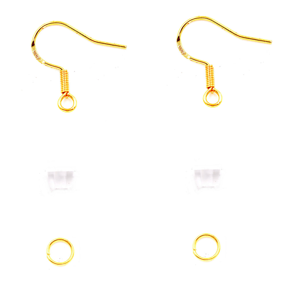 Malahill Excerllent Quality Earring Findings for Jewelry Making, 100 pcs/50 pairs Earring Hook with Earring Backs