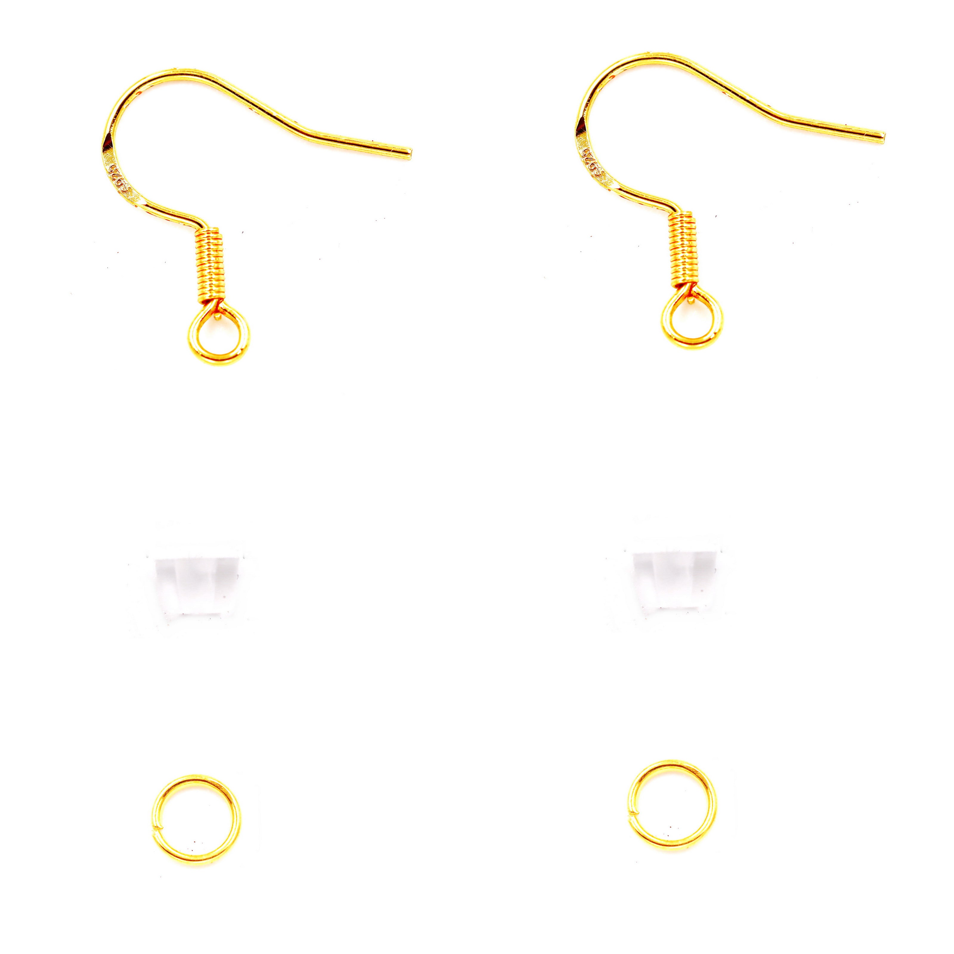 Malahill Excerllent Quality Earring Findings for Jewelry Making, 100 pcs/50 pairs Earring Hook with Earring Backs