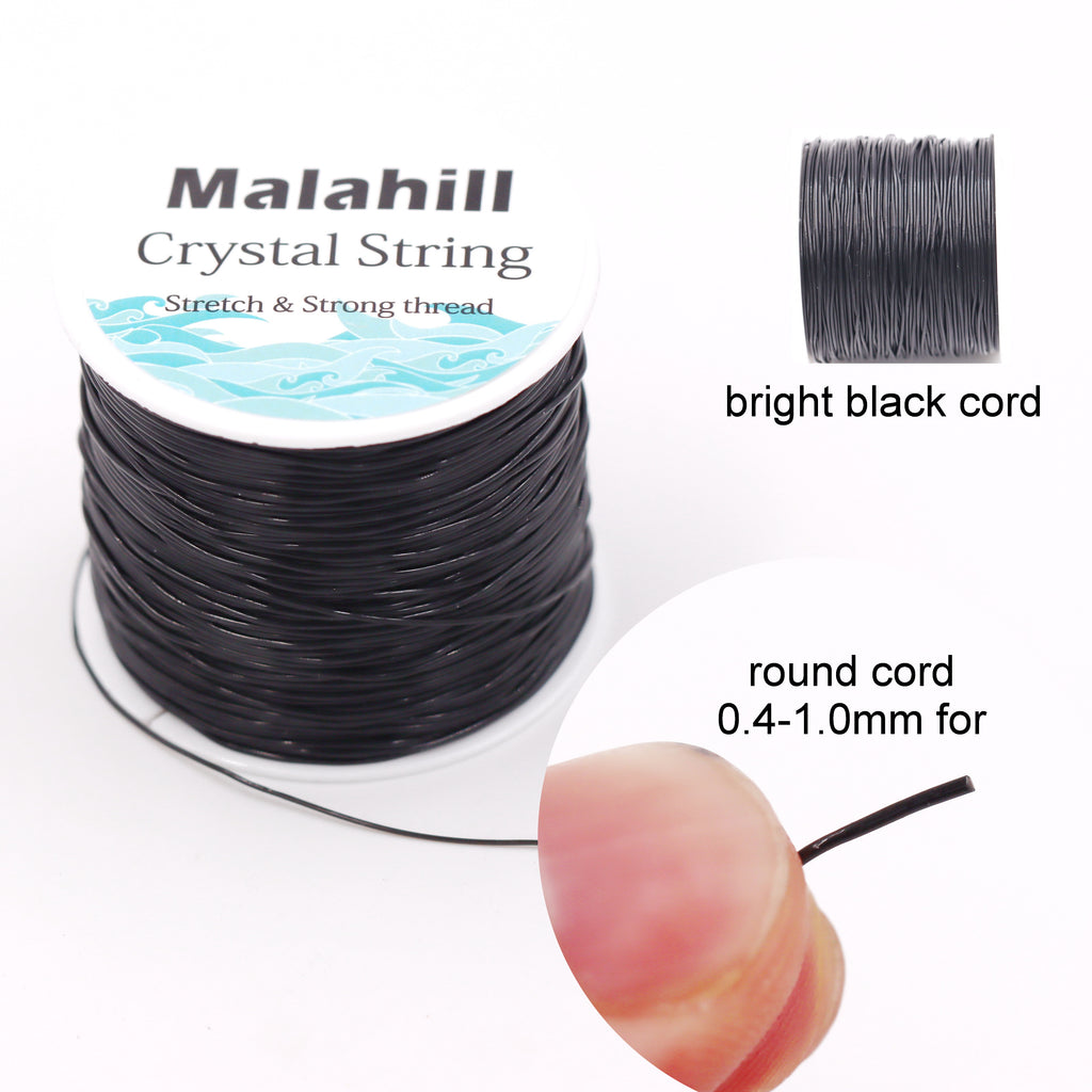 Malahill Elastic String Cord for Jewelry Making. Sold per bag 1 roll elastic cord with 2 pieces beading needles inside
