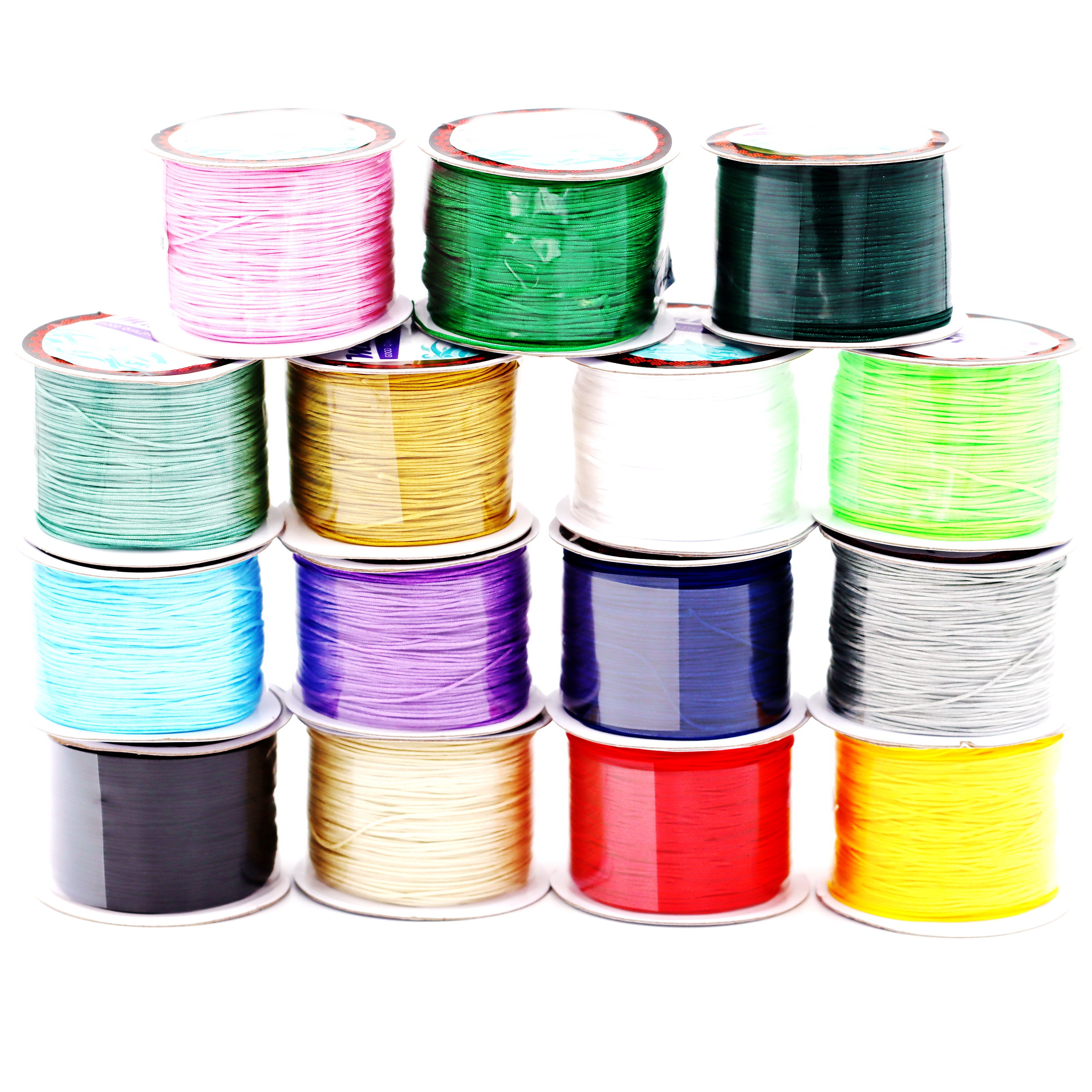 Malahill Inelastic Beading Cord for Necklace, sold per bag 1 roll beading cord 2 pieces beading needle inside