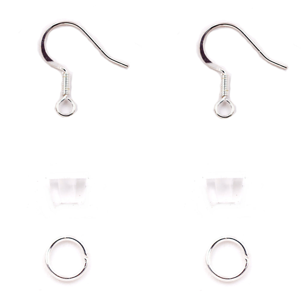 Malahill Excerllent Quality Earring Findings for Jewelry Making, 100 pcs/50 pairs Earring Hook with Earring Backs