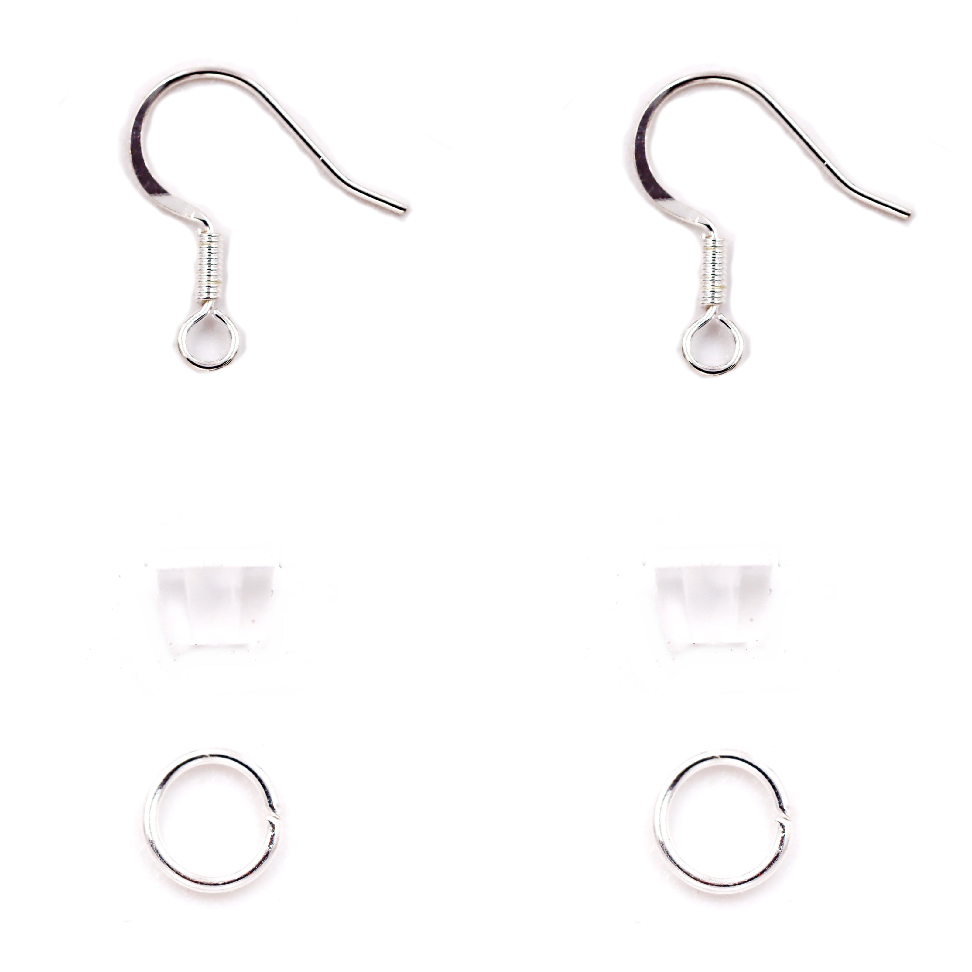 Malahill Excerllent Quality Earring Findings for Jewelry Making, 100 pcs/50 pairs Earring Hook with Earring Backs