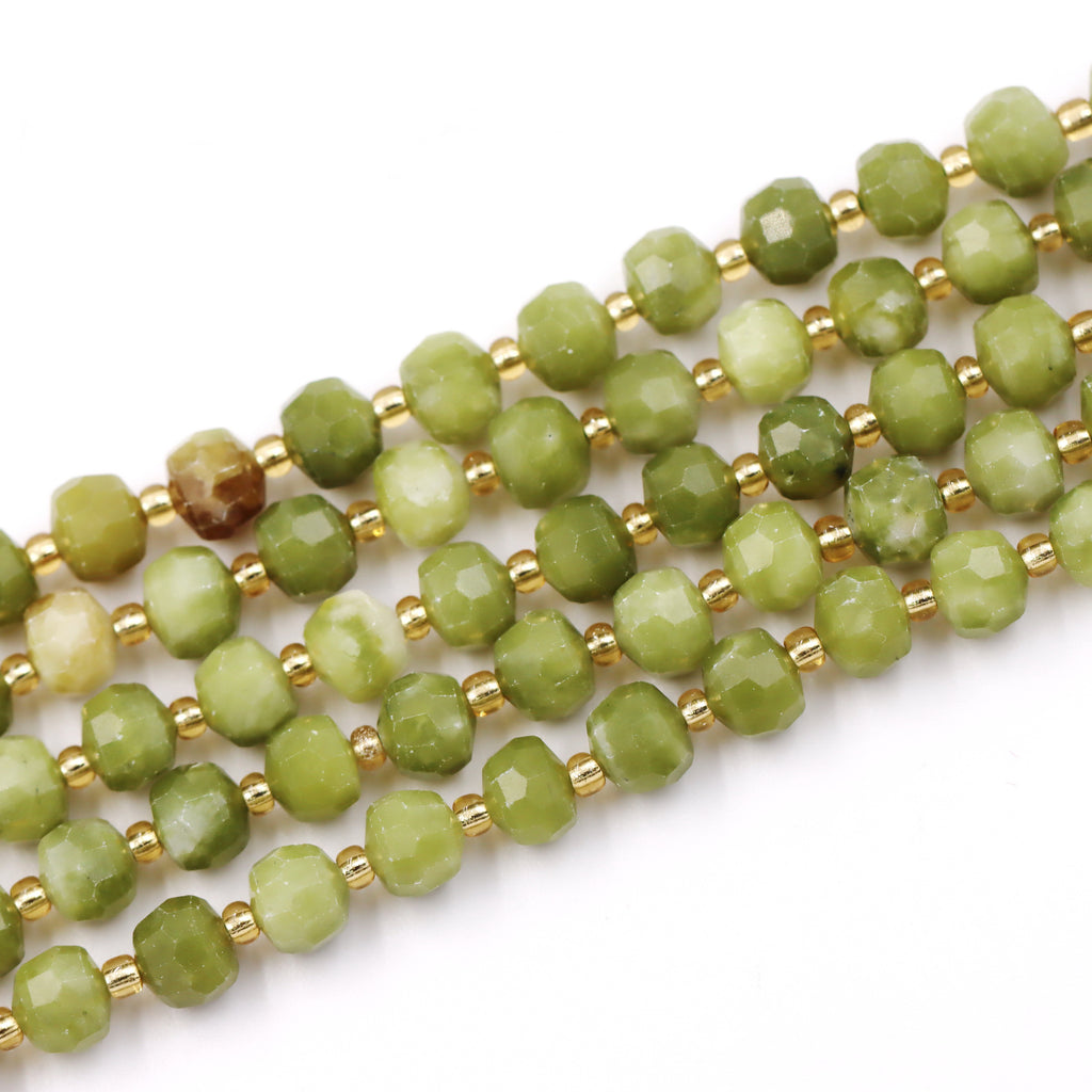 Malahill faceted rondelle gemstone for jewelry making, sold per bag 5 strands inside, China Southen Jade beads