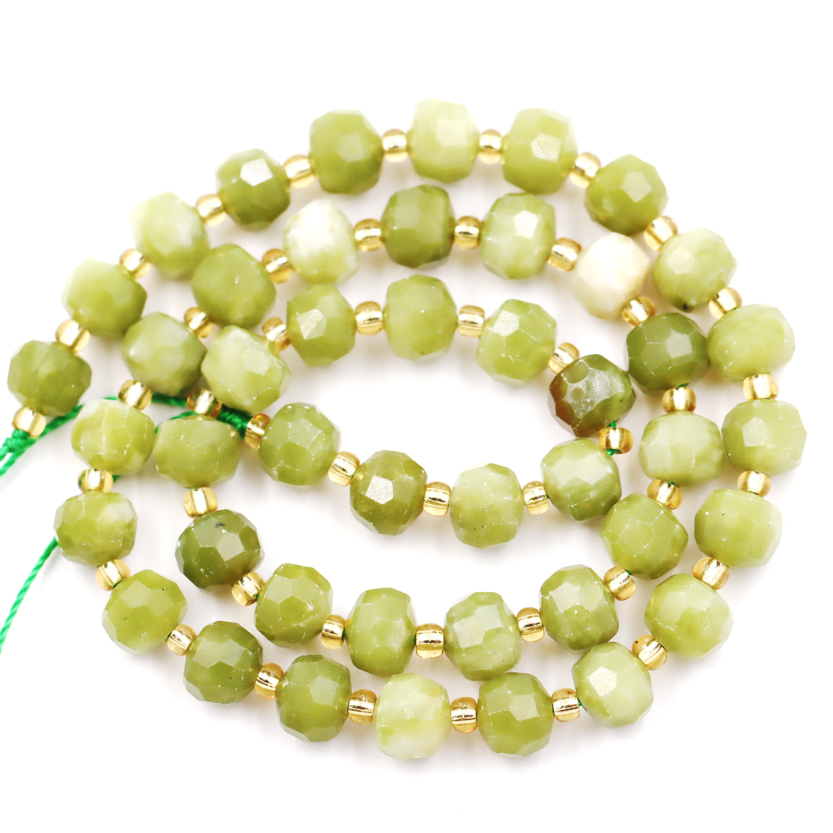 Malahill faceted rondelle gemstone for jewelry making, sold per bag 5 strands inside, China Southen Jade beads