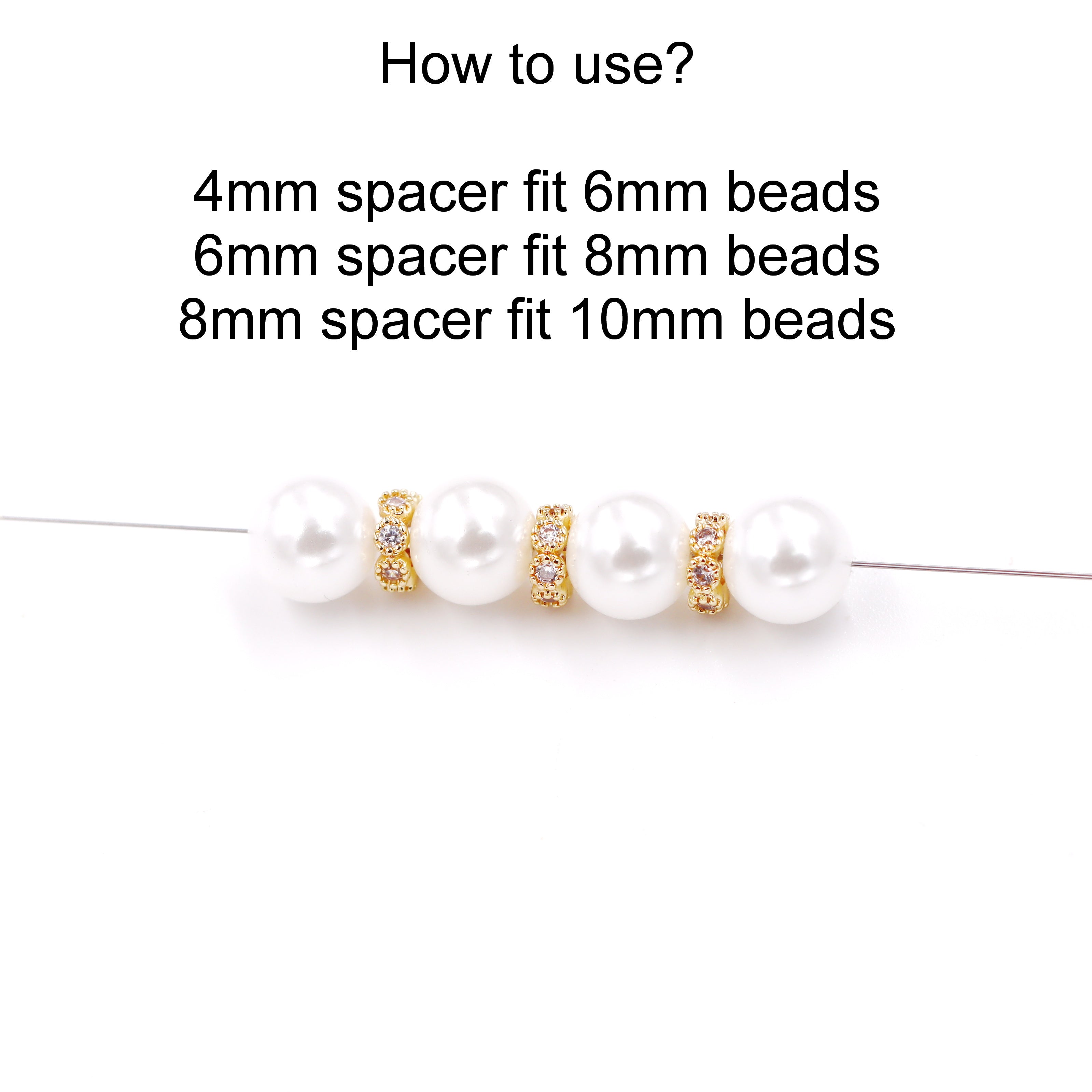 Malahill excellent quality cubic zirconia paved brass beads, sold per box 30 pieces inside