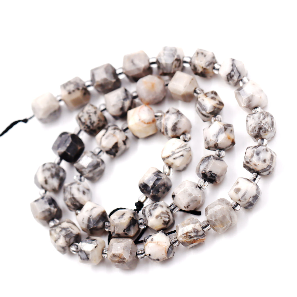 Malahill faceted cube stone beads for jewelry making, sold per bag 5 strands inside, Picture Jade beads