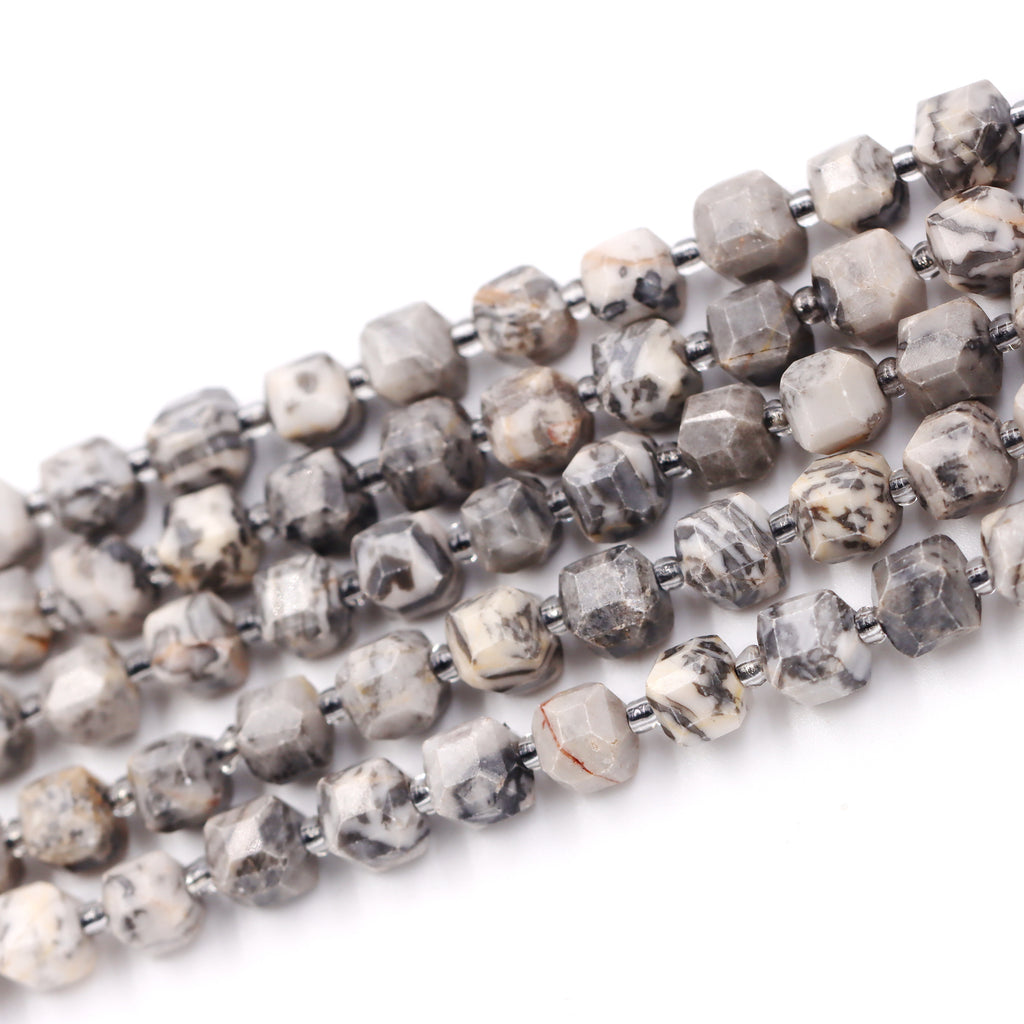 Malahill faceted cube stone beads for jewelry making, sold per bag 5 strands inside, Picture Jade beads
