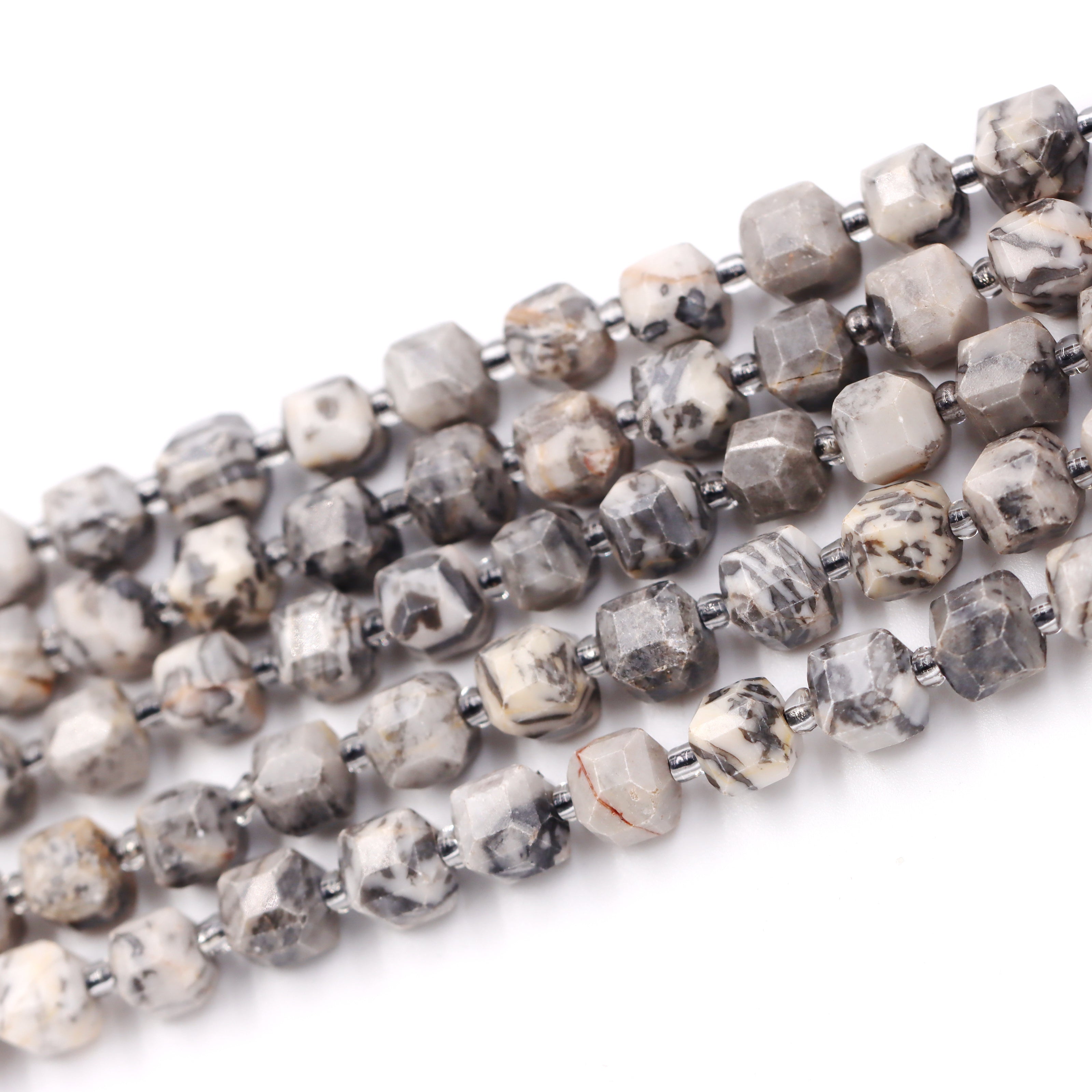 Malahill faceted cube stone beads for jewelry making, sold per bag 5 strands inside, Picture Jade beads