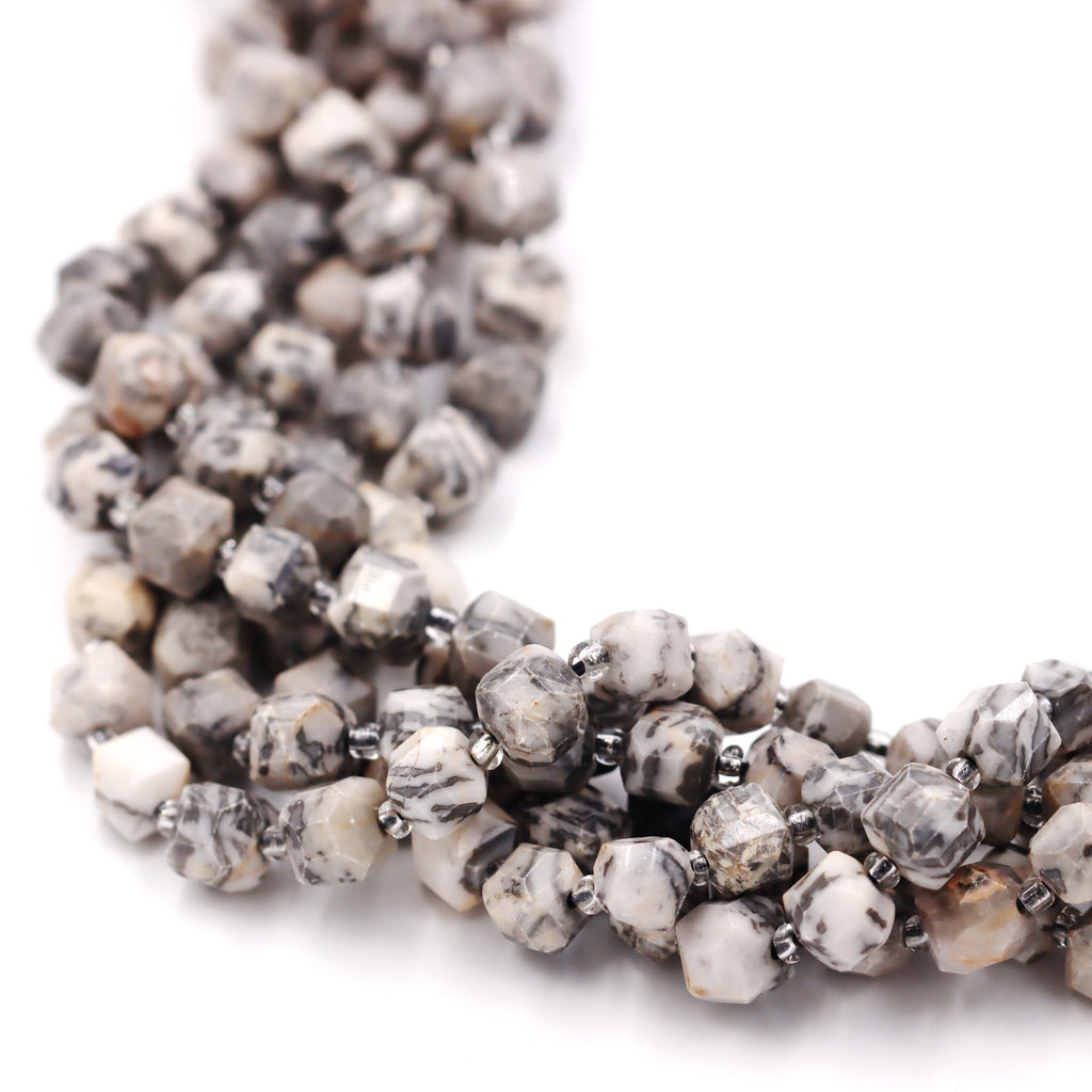 Malahill faceted cube stone beads for jewelry making, sold per bag 5 strands inside, Picture Jade beads