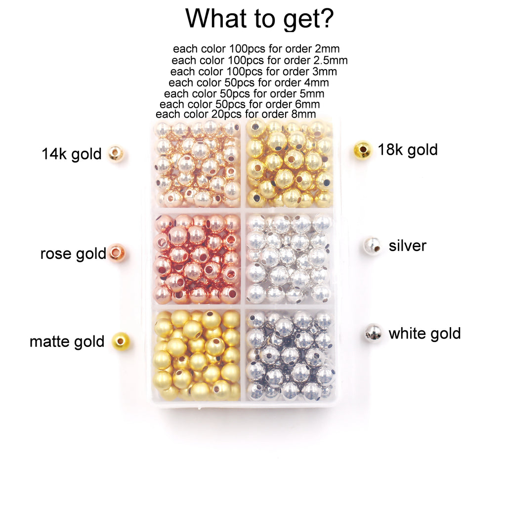 Malahill Excellent Quality Brass Beads for Jewelry Making, sold per box 600 pieces inside