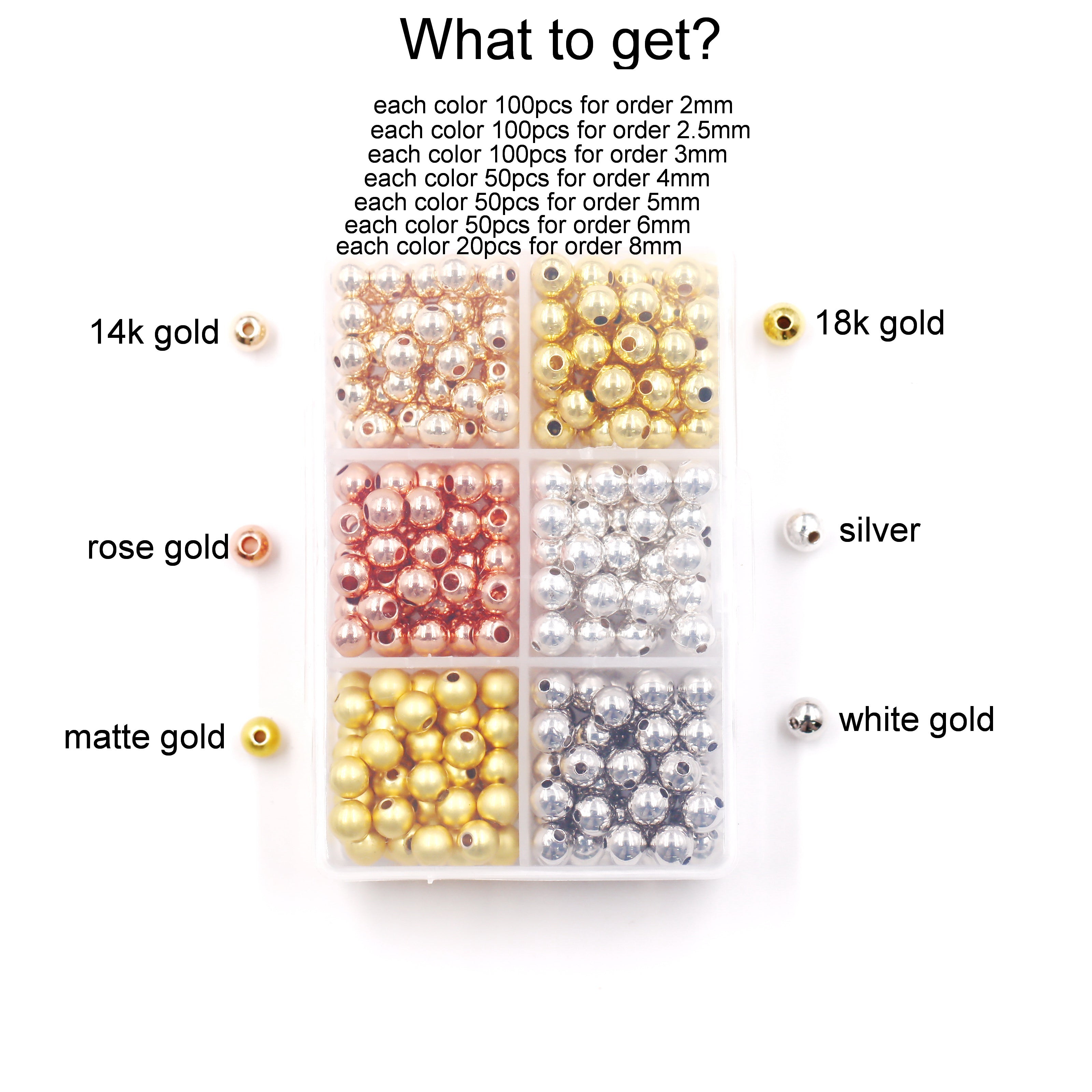 Malahill Excellent Quality Brass Beads for Jewelry Making, sold per box 600 pieces inside