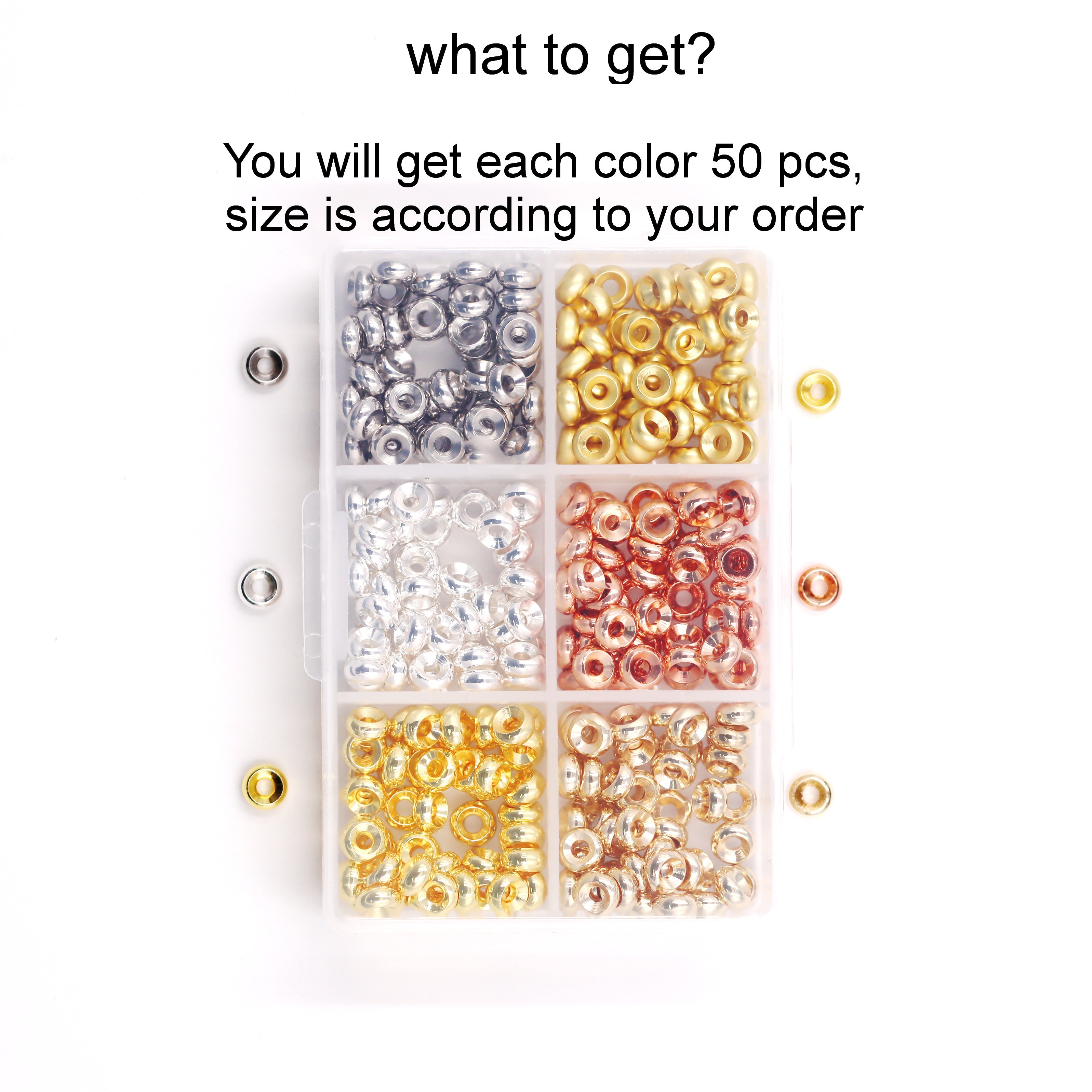 Malahill excellent quality brass spacer beads for jewelry making, sold per box 300 pieces inside