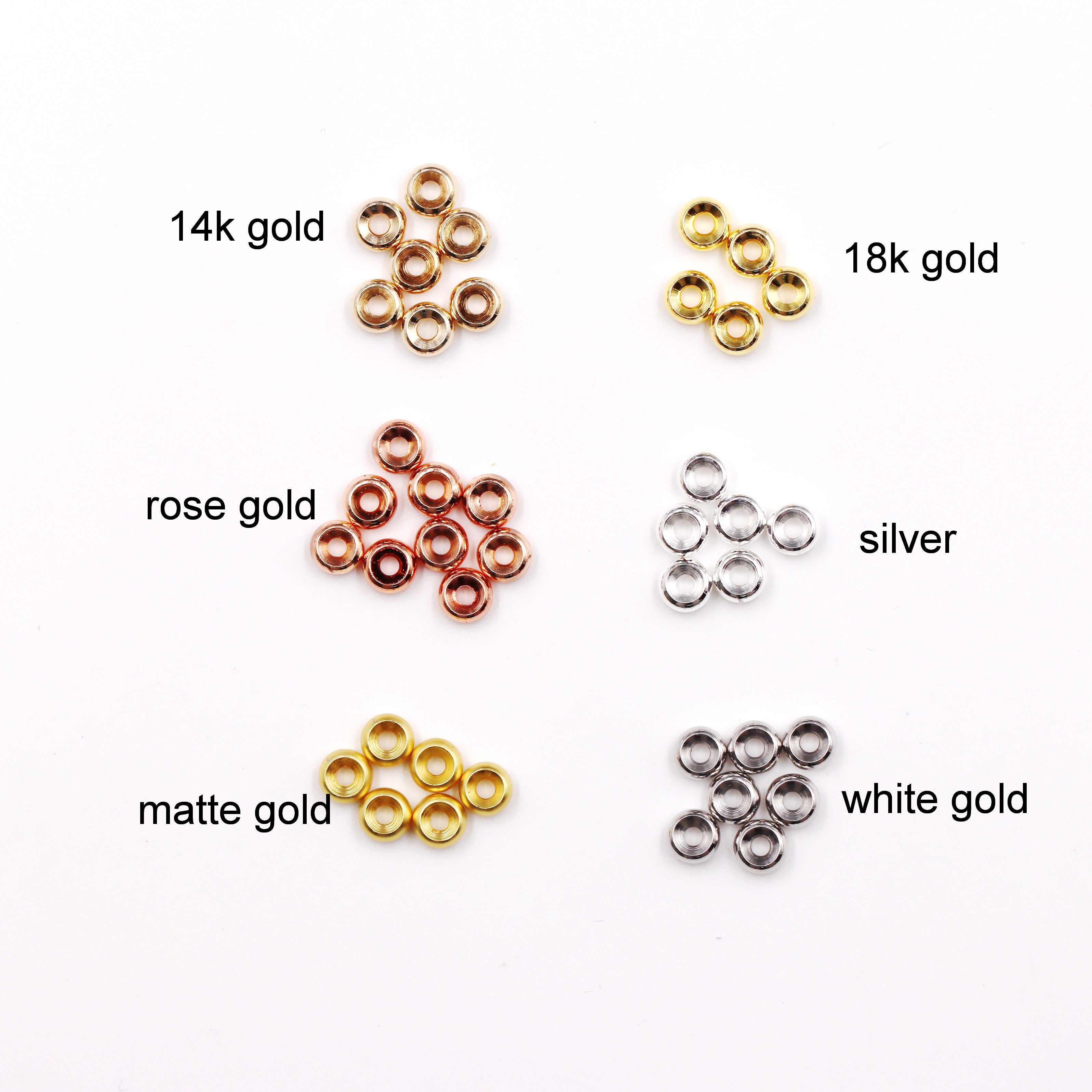 Malahill excellent quality brass spacer beads for jewelry making, sold per box 300 pieces inside