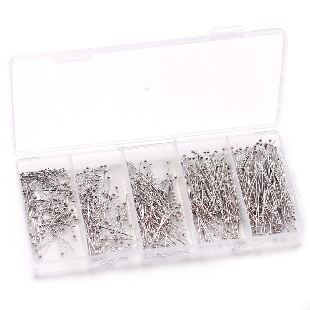 Malahill excellent quality jewelry findings 500pcs ball pins for jewelry making 16-50mm