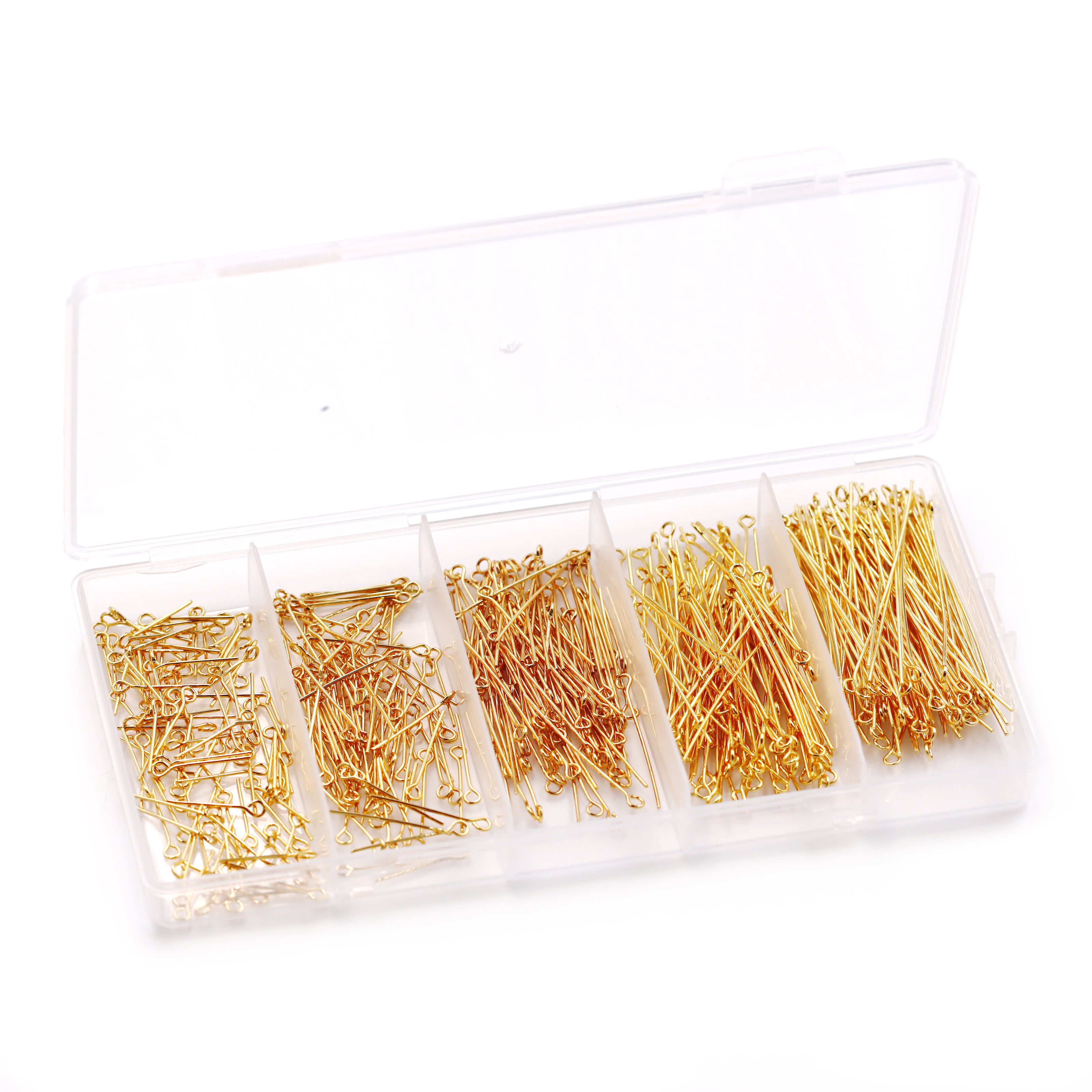 Malahill excellent quality jewelry findings 500pcs eye pins for jewelry making 16-50mm