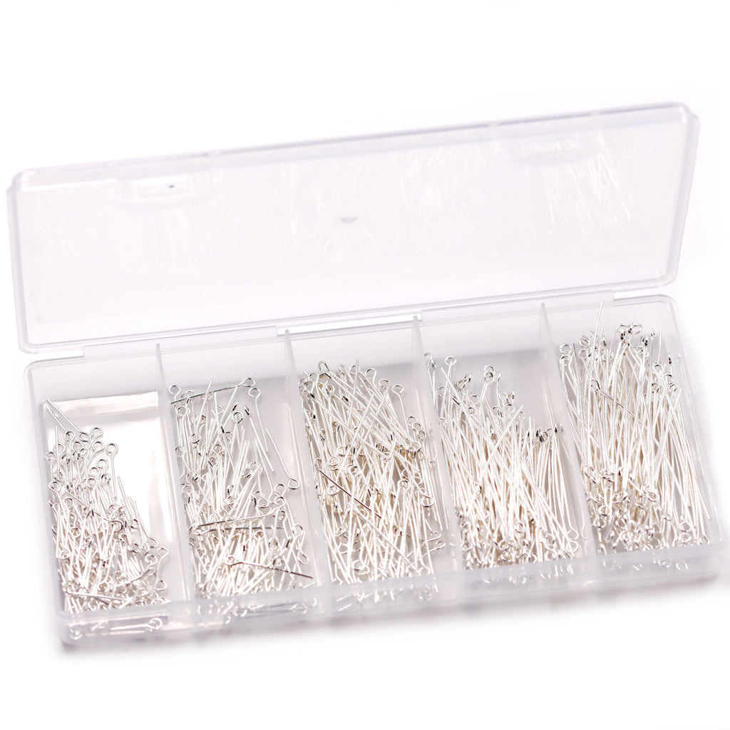 Malahill excellent quality jewelry findings 500pcs eye pins for jewelry making 16-50mm