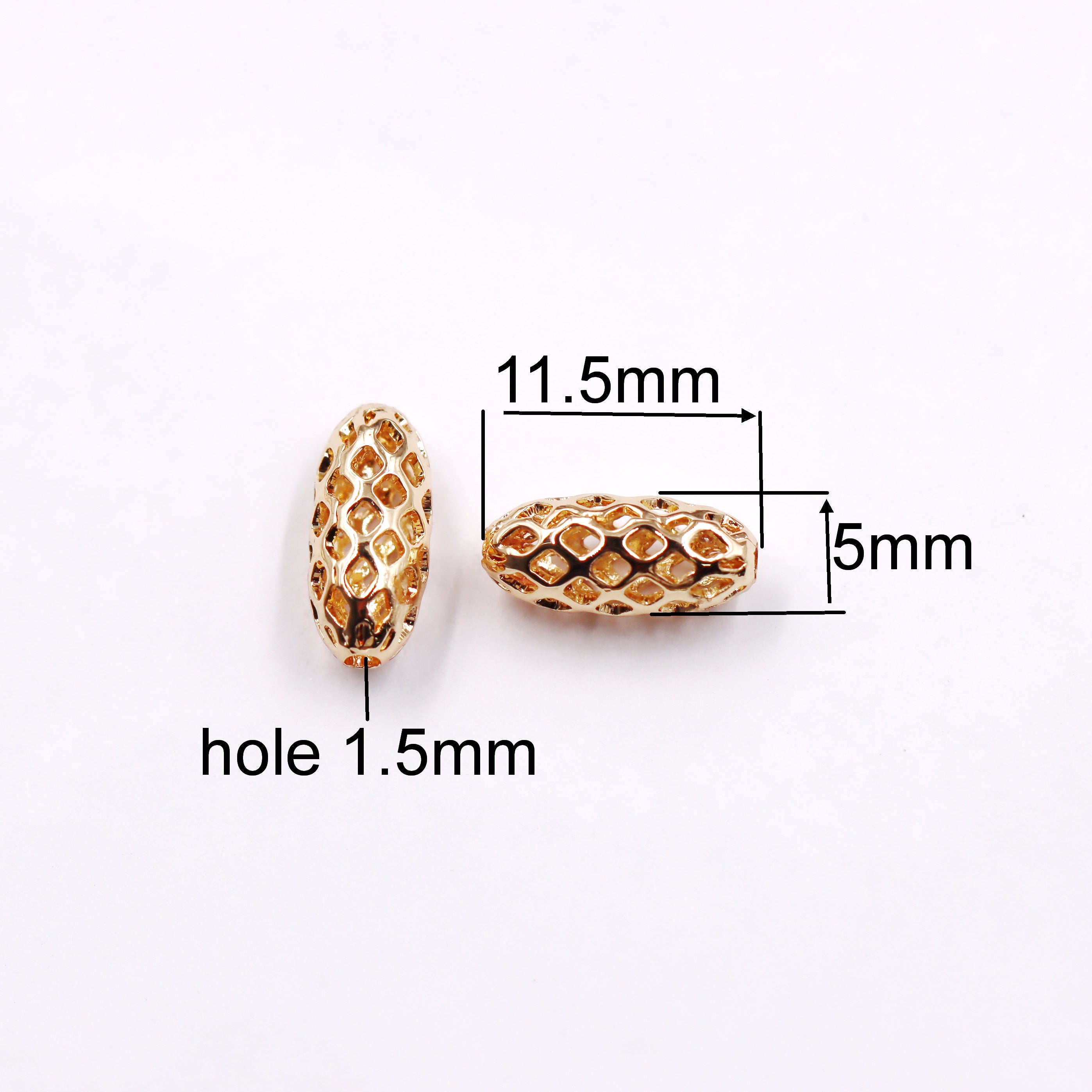 Malahill excellent quality brass beads for jewelry making, sold per box 50 pieces inside