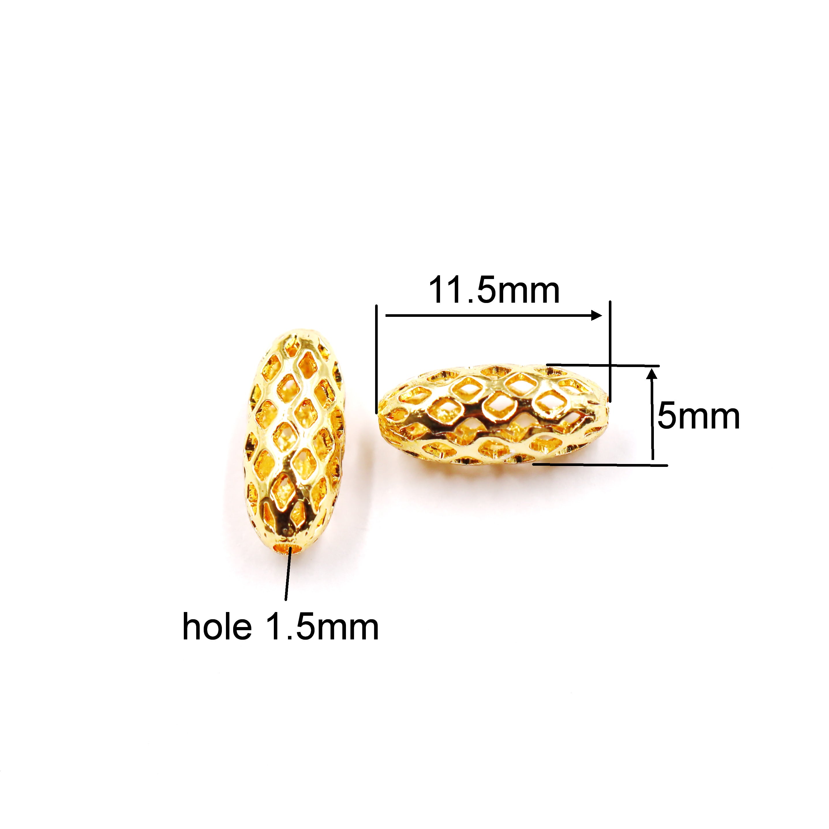 Malahill excellent quality brass beads for jewelry making, sold per box 50 pieces inside