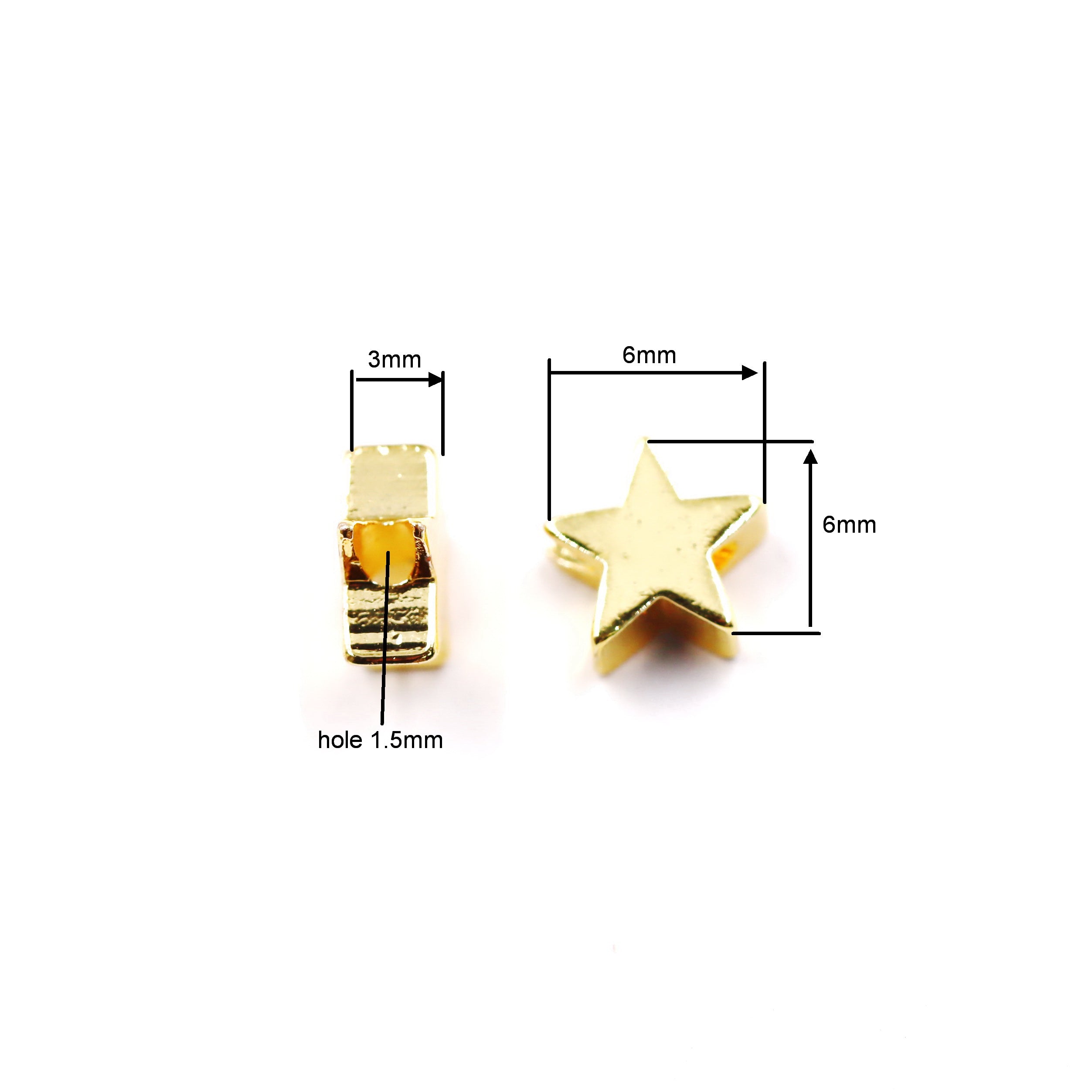 Malahill excellent quality brass spacer beads for jewelry making, sold per box 60 pieces inside