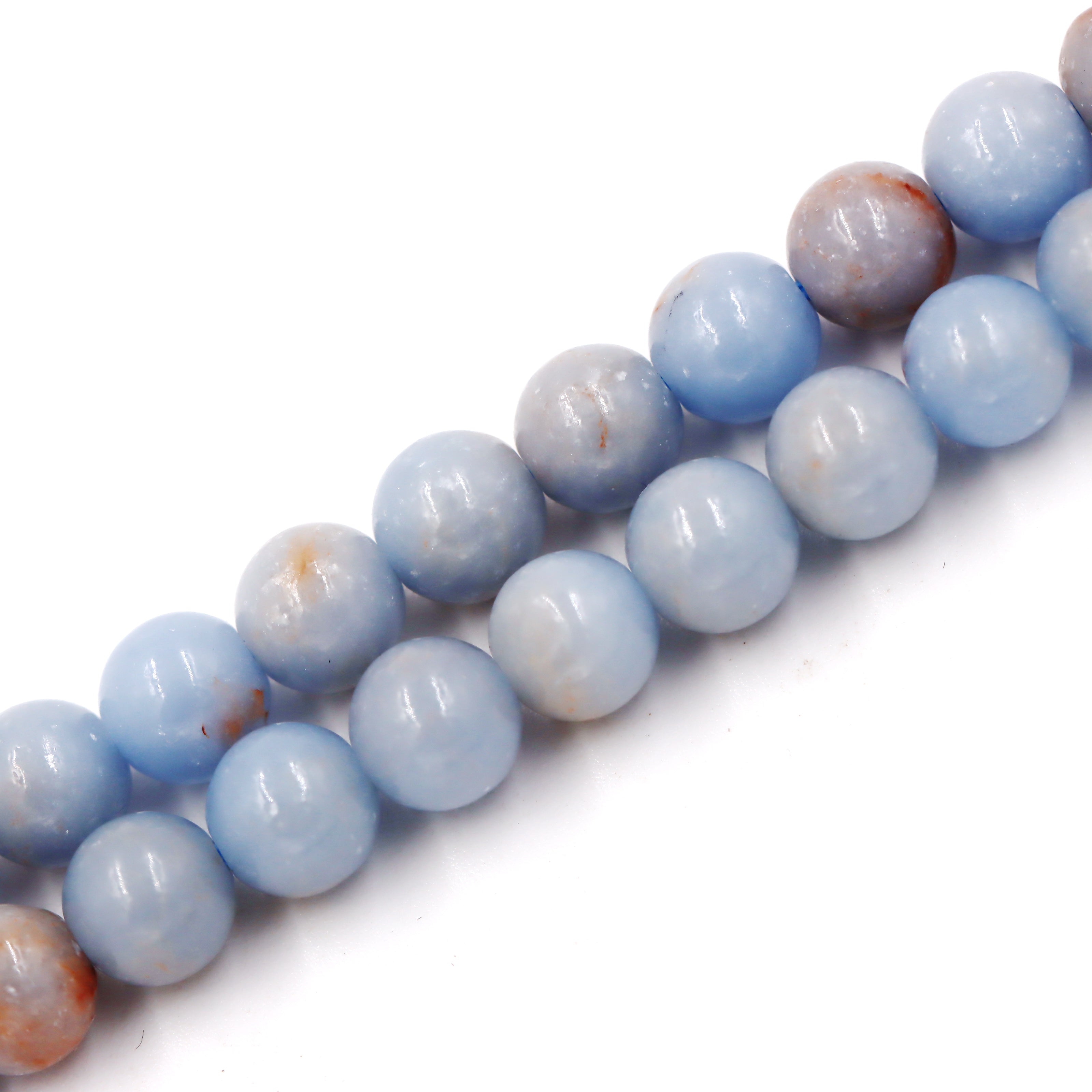Malahill gemstone beads for jewelry making, sold per bag 5 strands inside, Angelite A beads