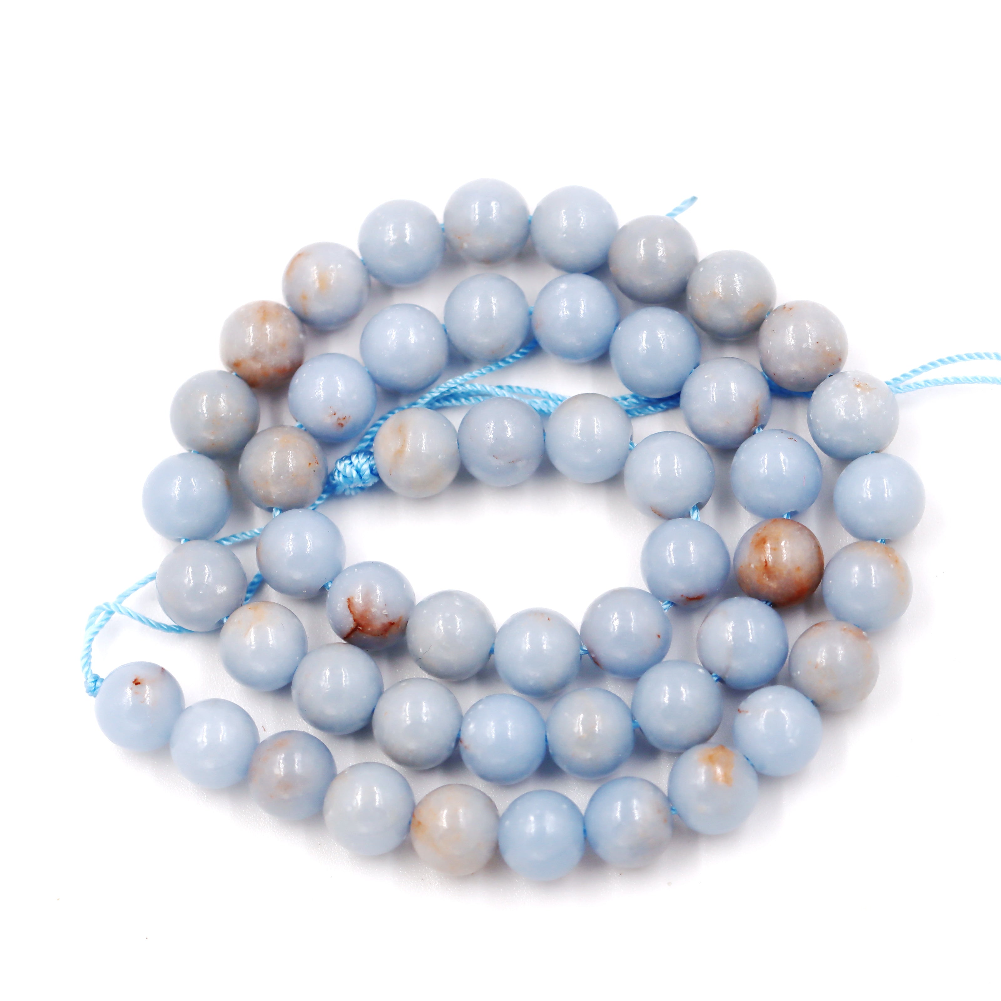 Malahill gemstone beads for jewelry making, sold per bag 5 strands inside, Angelite A beads