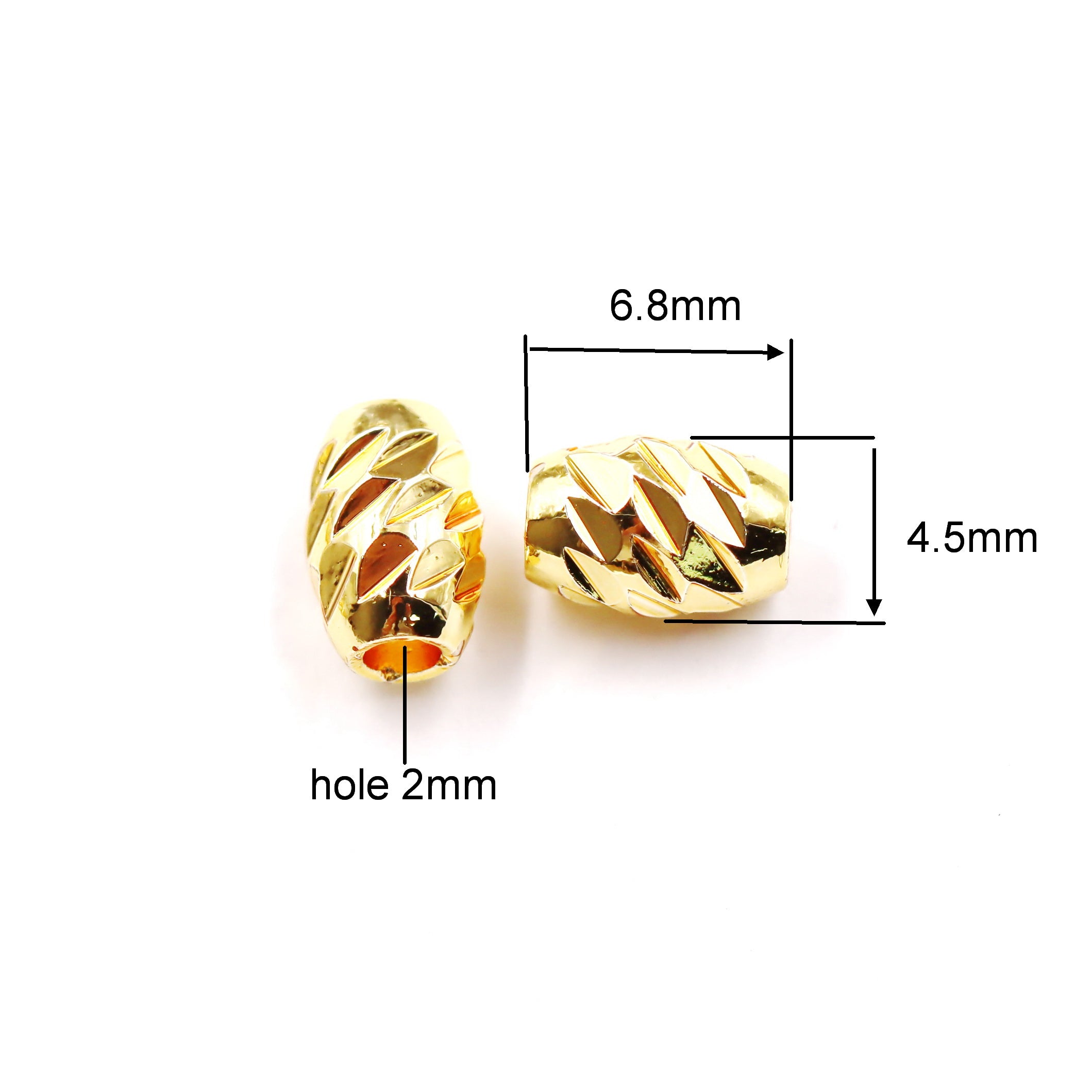 Malahill excellent quality brass beads for jewelry making, sold per box 50 pieces inside