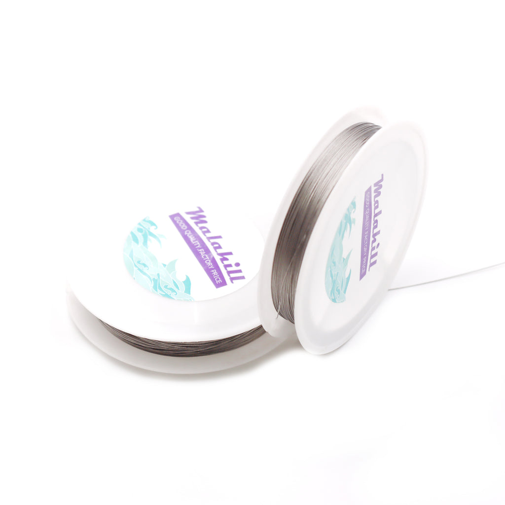 Malahill Nylon Coated stainless steel thread for jewelry making, sold per bag 2 roll beading cord inside
