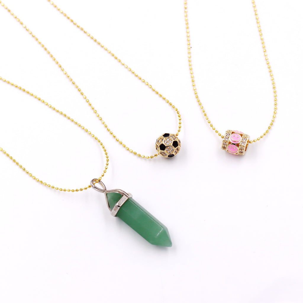 Malahill excellent quality jewelry findings chains for jewelry necklace making, 1.1mm*45cm ball chain with omnipotent clasp, sold 10 pieces per box