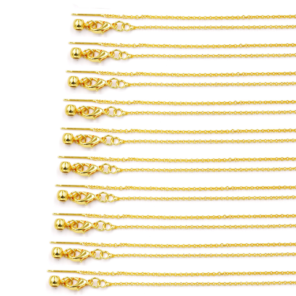 Malahill excellent quality jewelry findings chains for jewelry necklace making, 1.4mm*45cm O chain with omnipotent clasp, sold 10 pieces per box