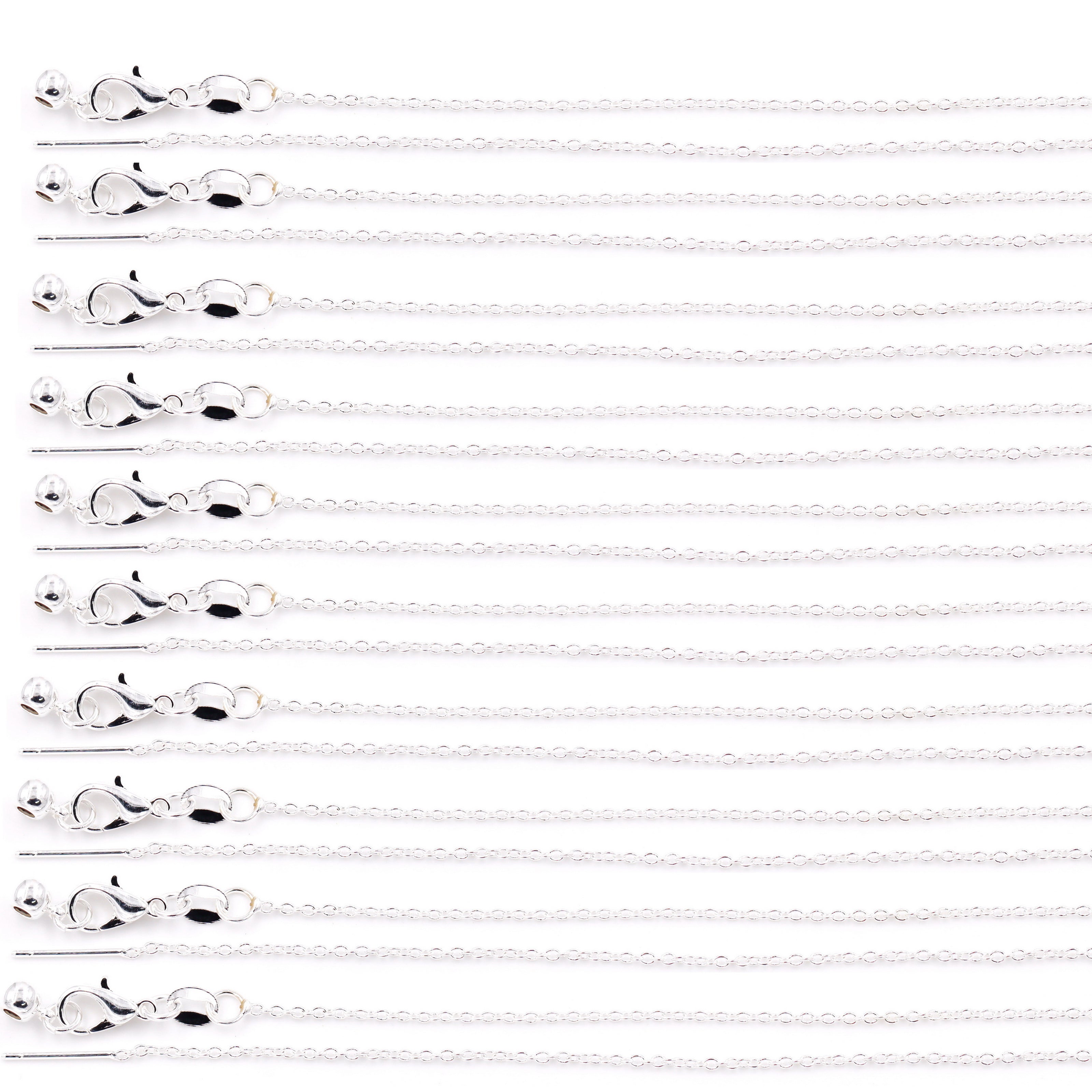 Malahill excellent quality jewelry findings chains for jewelry necklace making, 1.4mm*45cm O chain with omnipotent clasp, sold 10 pieces per box