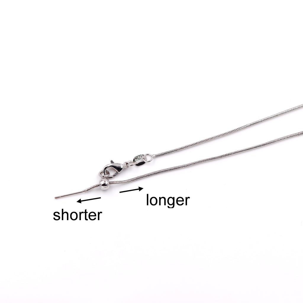 Malahill excellent quality jewelry findings chains for jewelry necklace making, 1.1mm*45cm snake chain with omnipotent clasp, sold 10 pieces per box