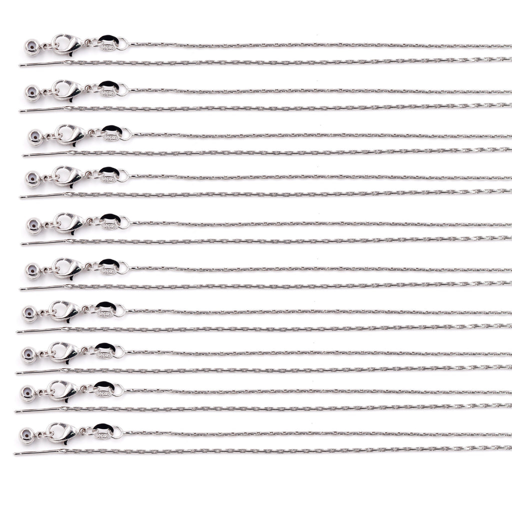 Malahill excellent quality jewelry findings chains for jewelry necklace making, 1.2mm*45cm bamboo chain with omnipotent clasp, sold 10 pieces per box