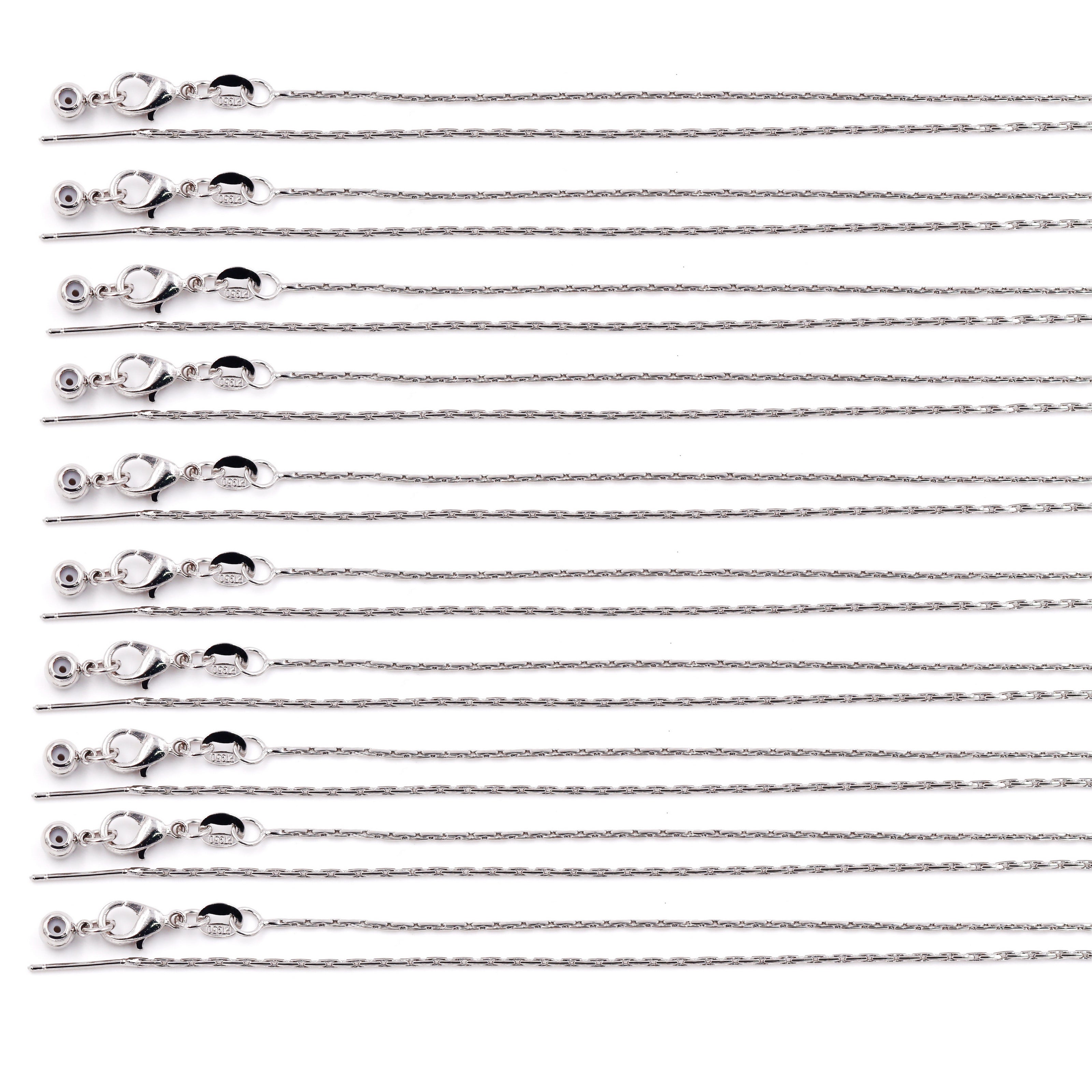 Malahill excellent quality jewelry findings chains for jewelry necklace making, 1.2mm*45cm bamboo chain with omnipotent clasp, sold 10 pieces per box