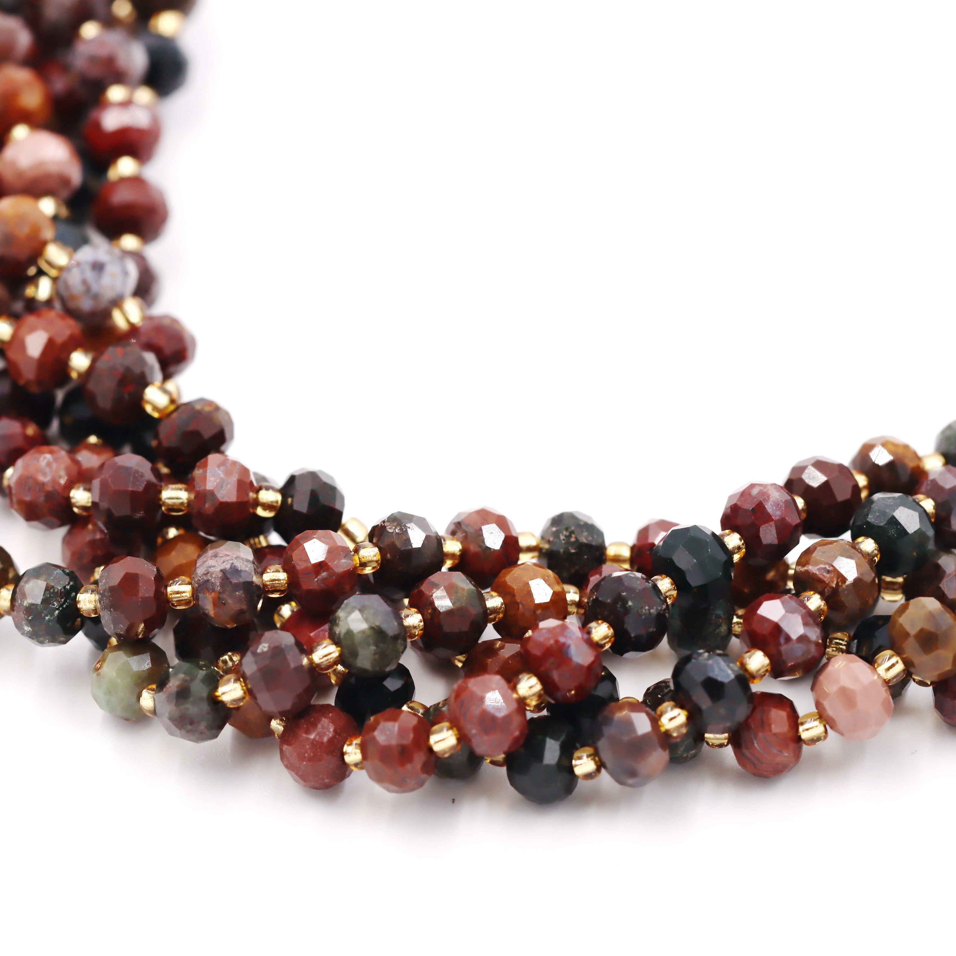 Malahill faceted rondelle gemstone for jewelry making, sold per bag 5 strands inside, Ocean Agate beads